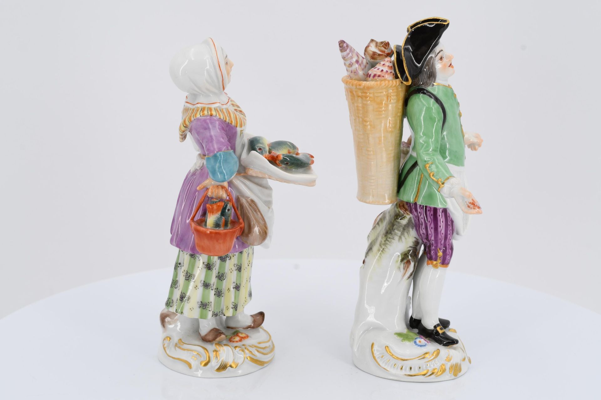 12 porcelain figurines from a series "Cris de Paris" - Image 25 of 27
