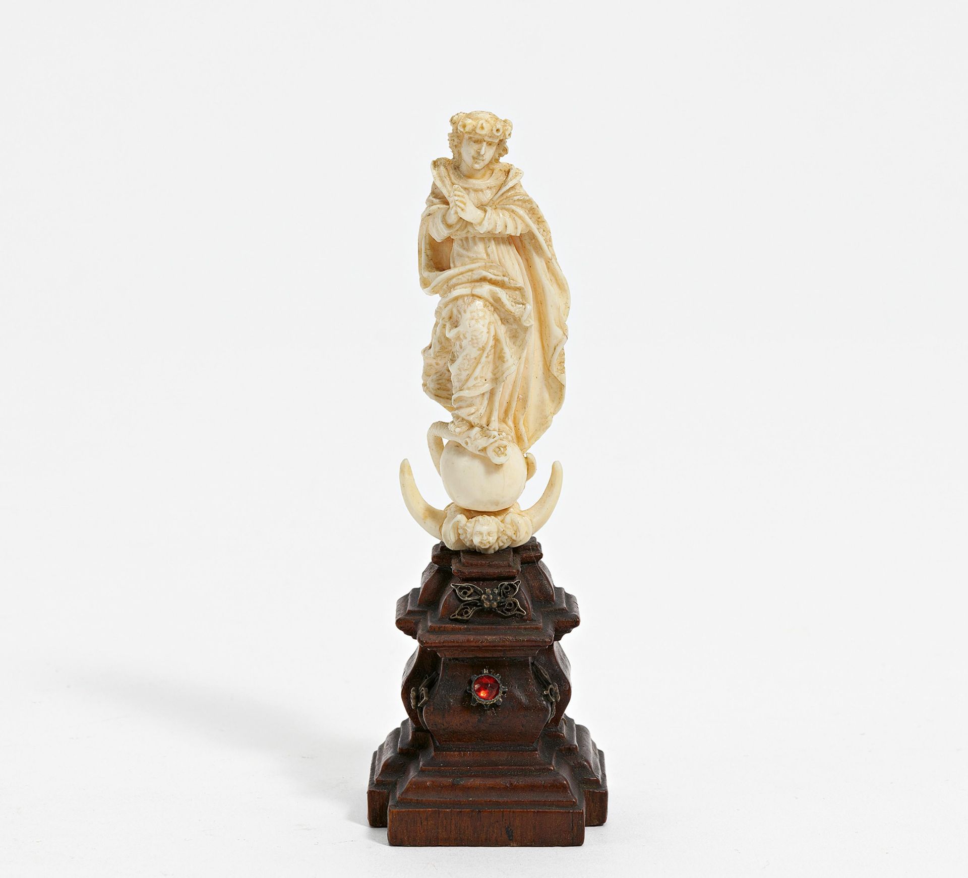 Ivory Madonna on a crescent moon - Image 2 of 6