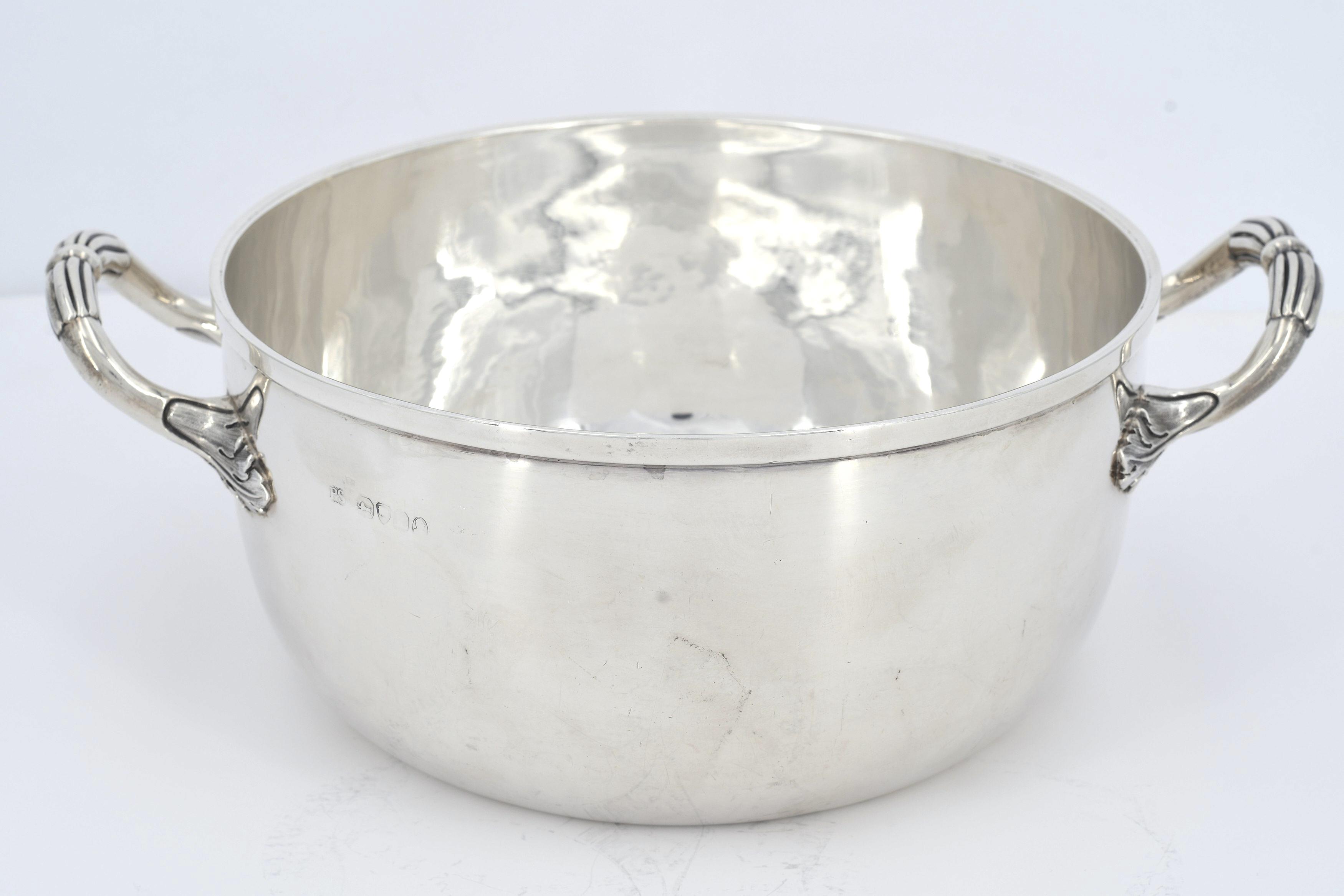 George III silver serving bowl with insert - Image 4 of 7