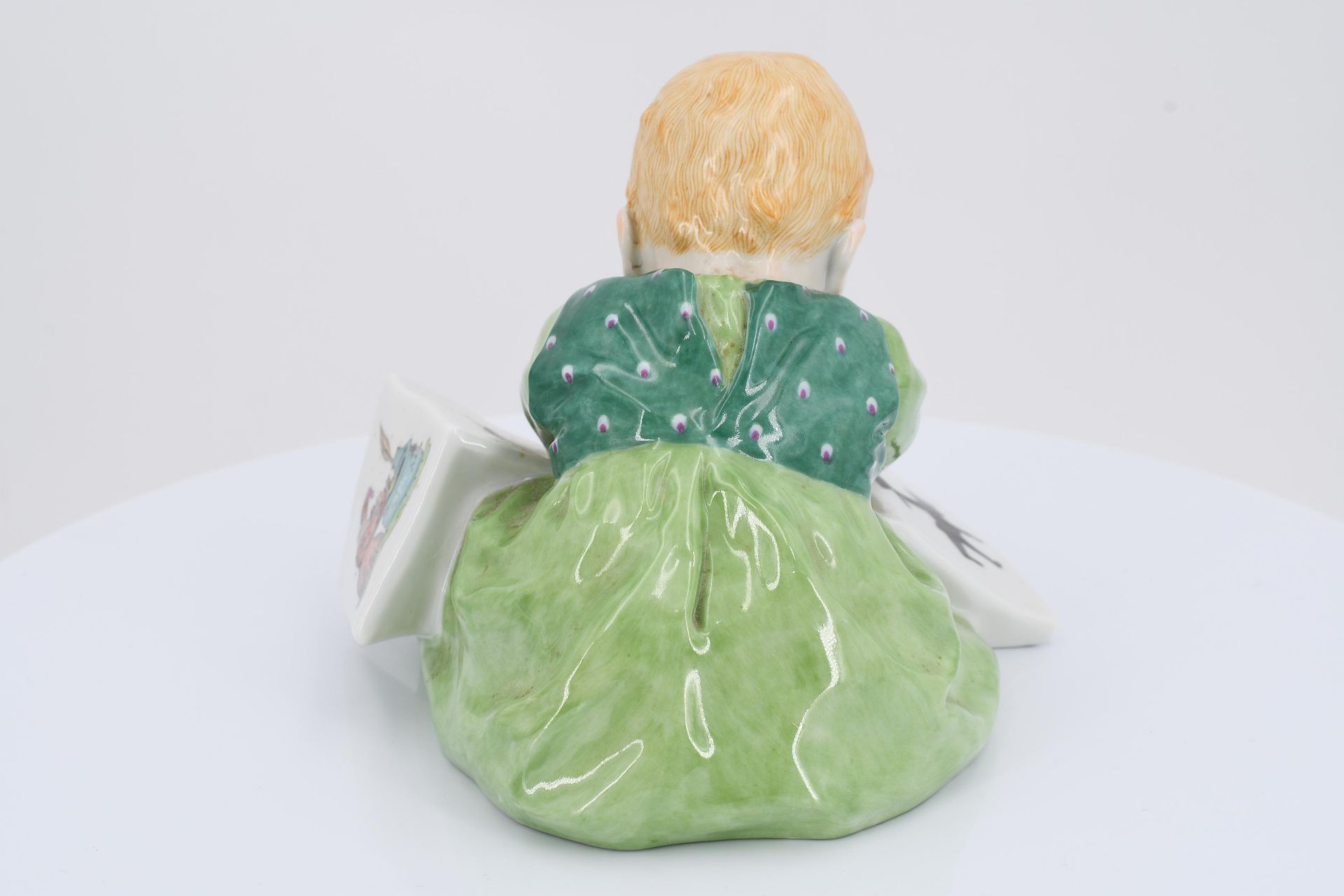Porcelain figurine of child with storybook - Image 4 of 6