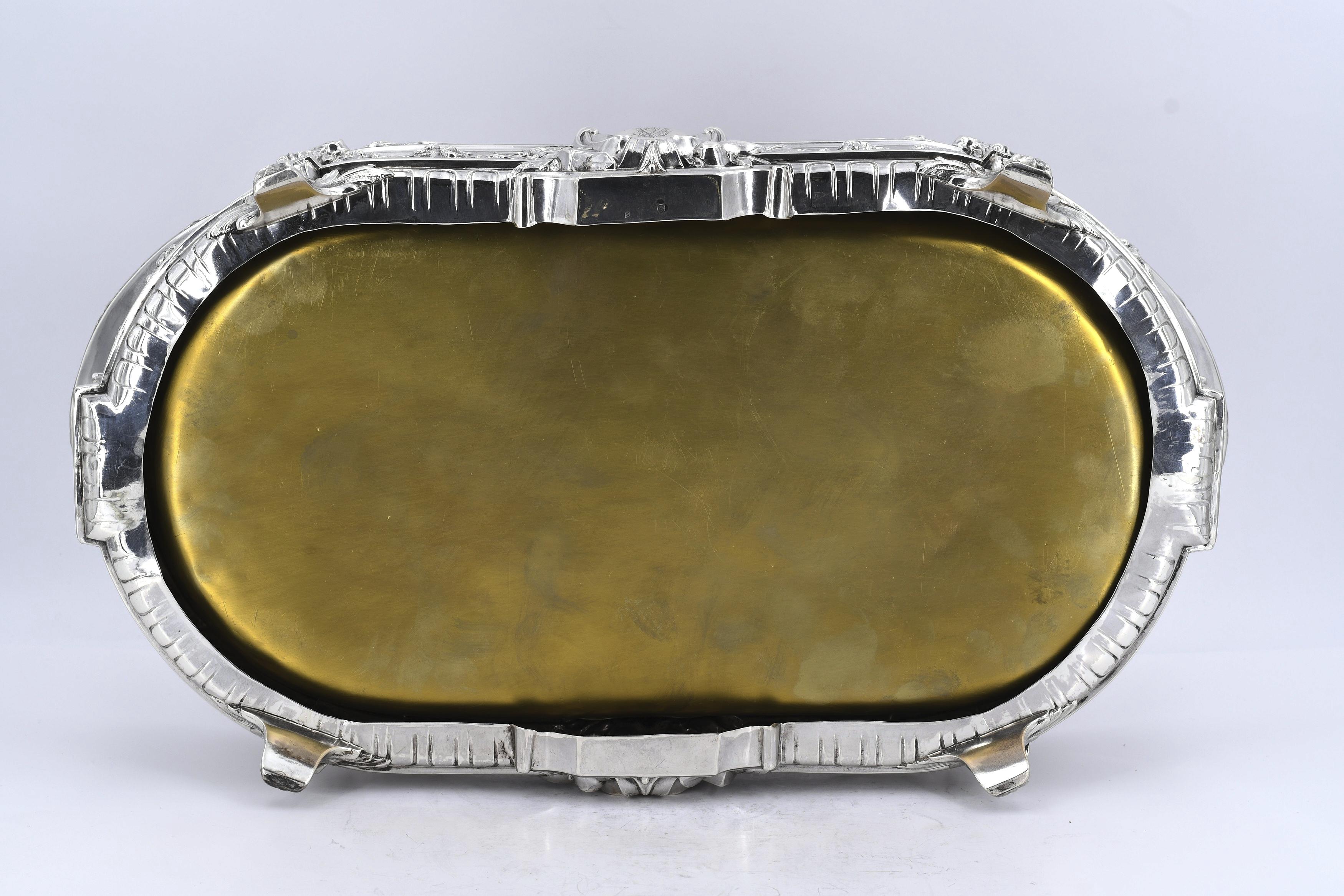 Oval silver jardinière with musical motifs and festoons - Image 7 of 8