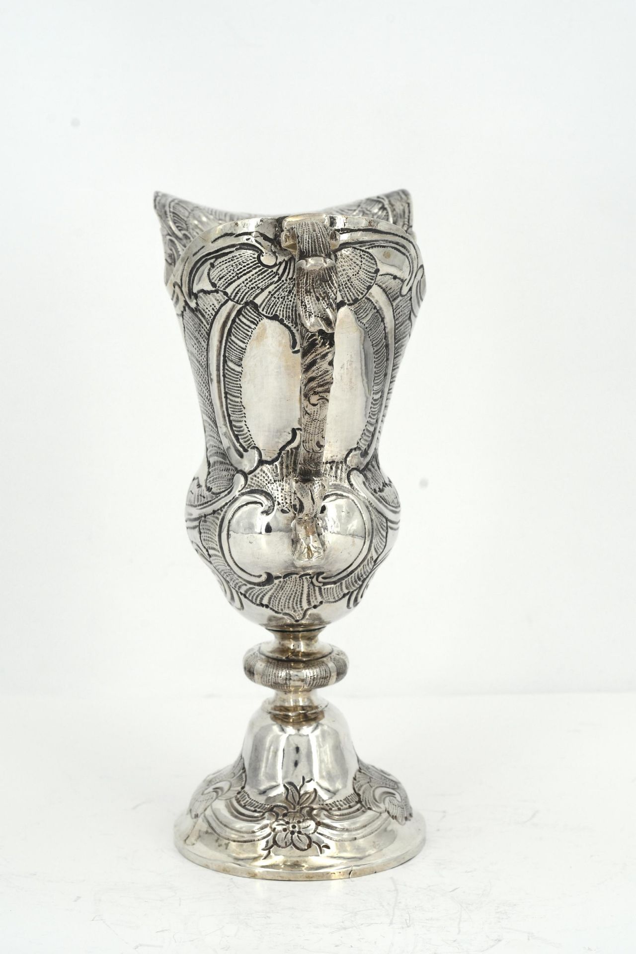 Silver helmet shaped jug with rocaille décor - Image 5 of 7