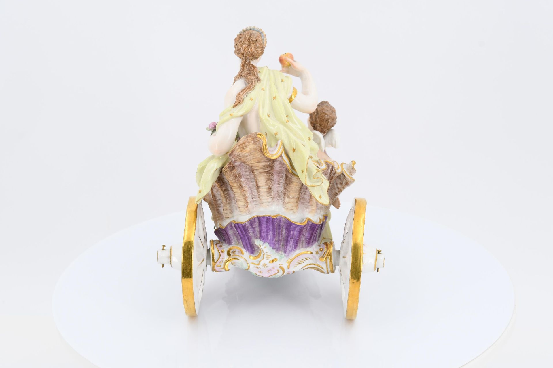 Porcelain figurine of Venus on carriage - Image 4 of 6