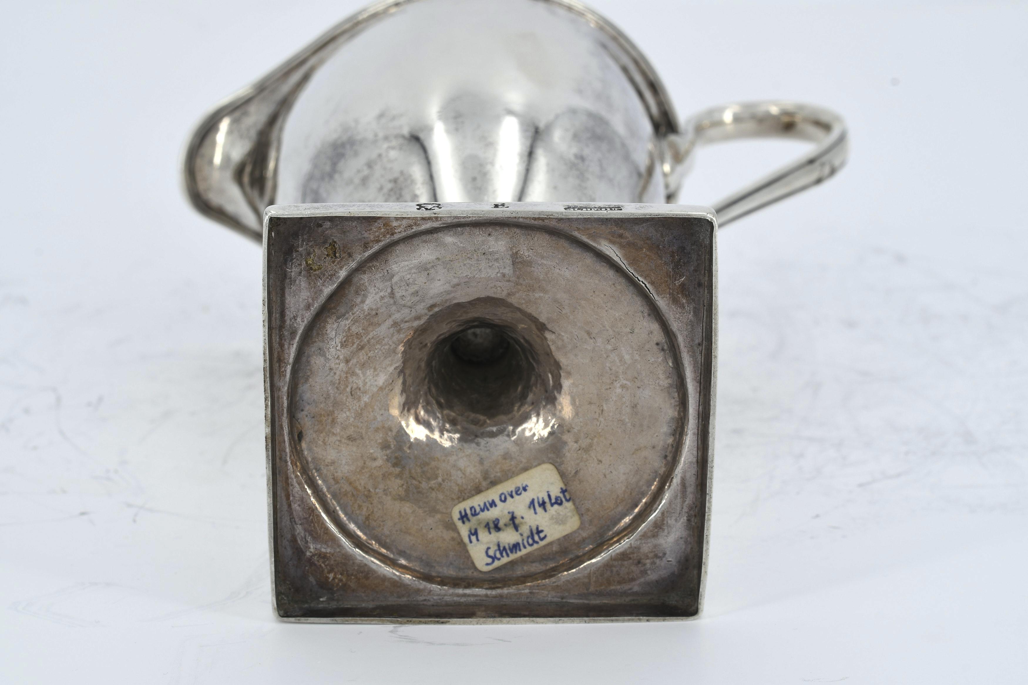 Footed silver milk jug - Image 7 of 8