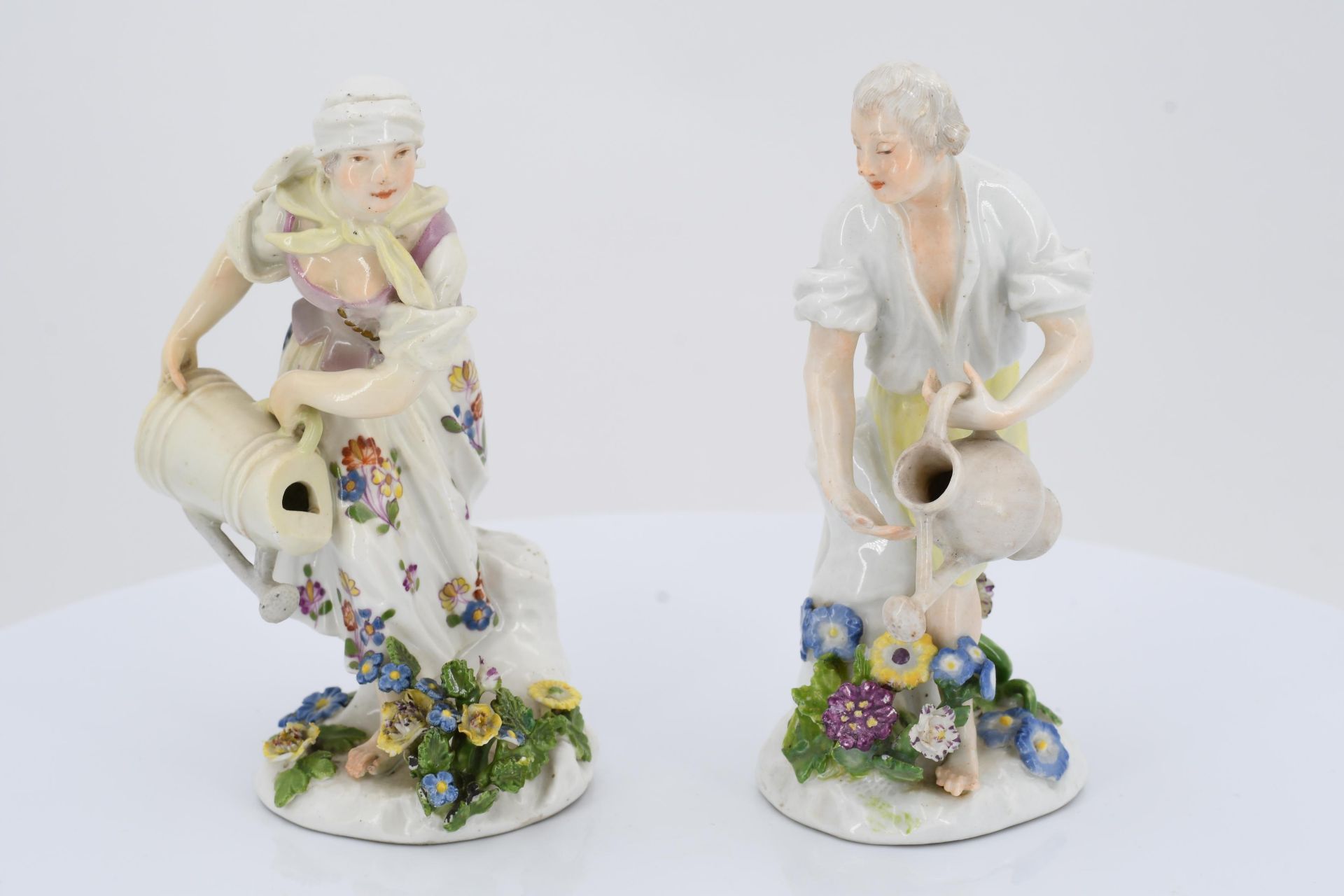 Porcelain figurines of male and female gardener - Image 2 of 6