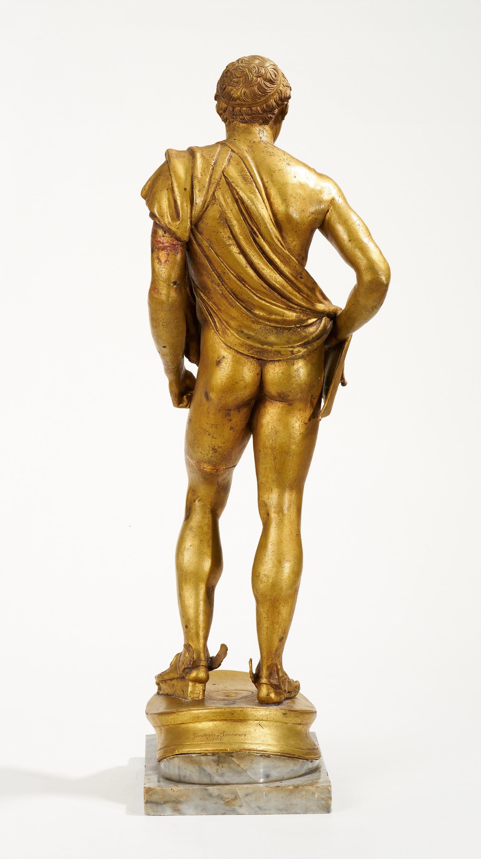 COPY OF AN ANTIQUE STANDING BRONZE FIGURE OF PERSEUS - Image 4 of 4