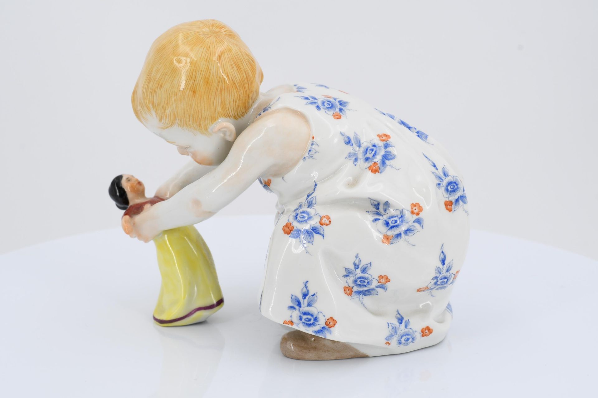 Porcelain figurine of child with doll - Image 3 of 6