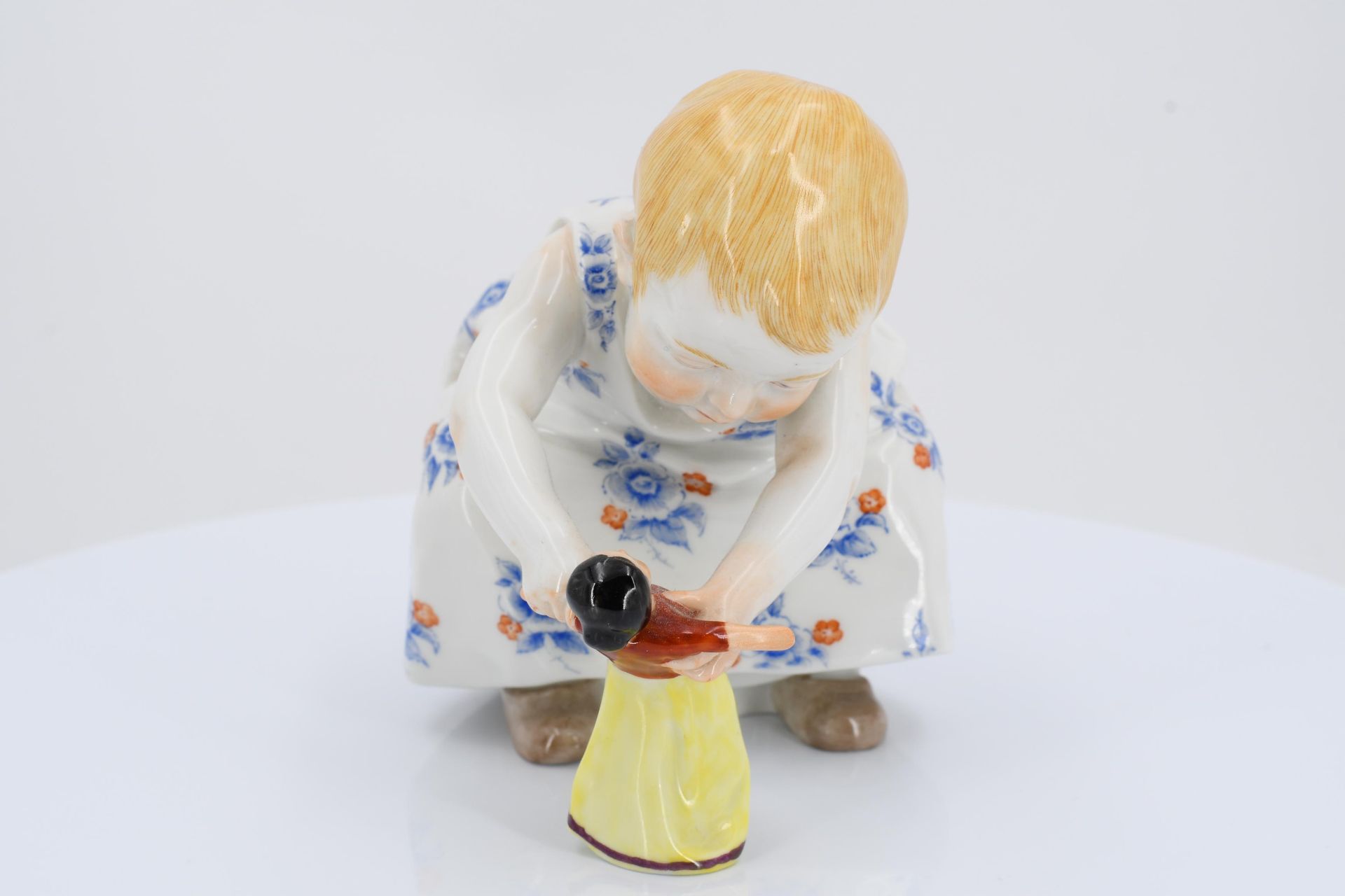 Porcelain figurine of child with doll - Image 2 of 6