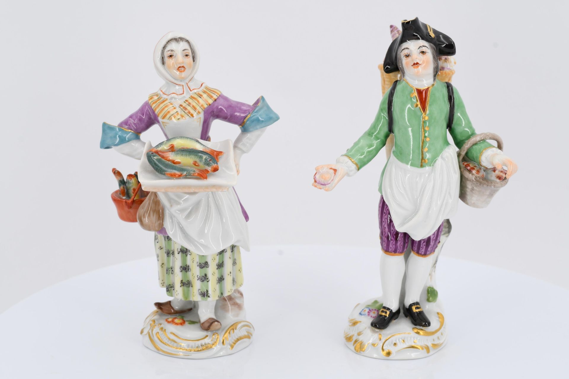 12 porcelain figurines from a series "Cris de Paris" - Image 22 of 27