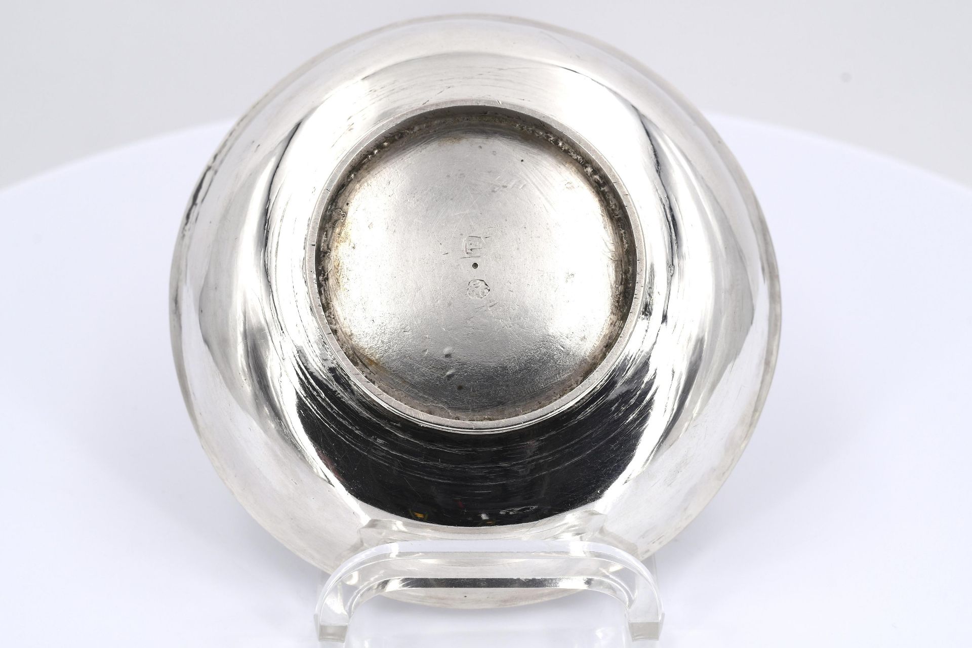 Small round silver bowl with slightly flared rim - Image 3 of 3