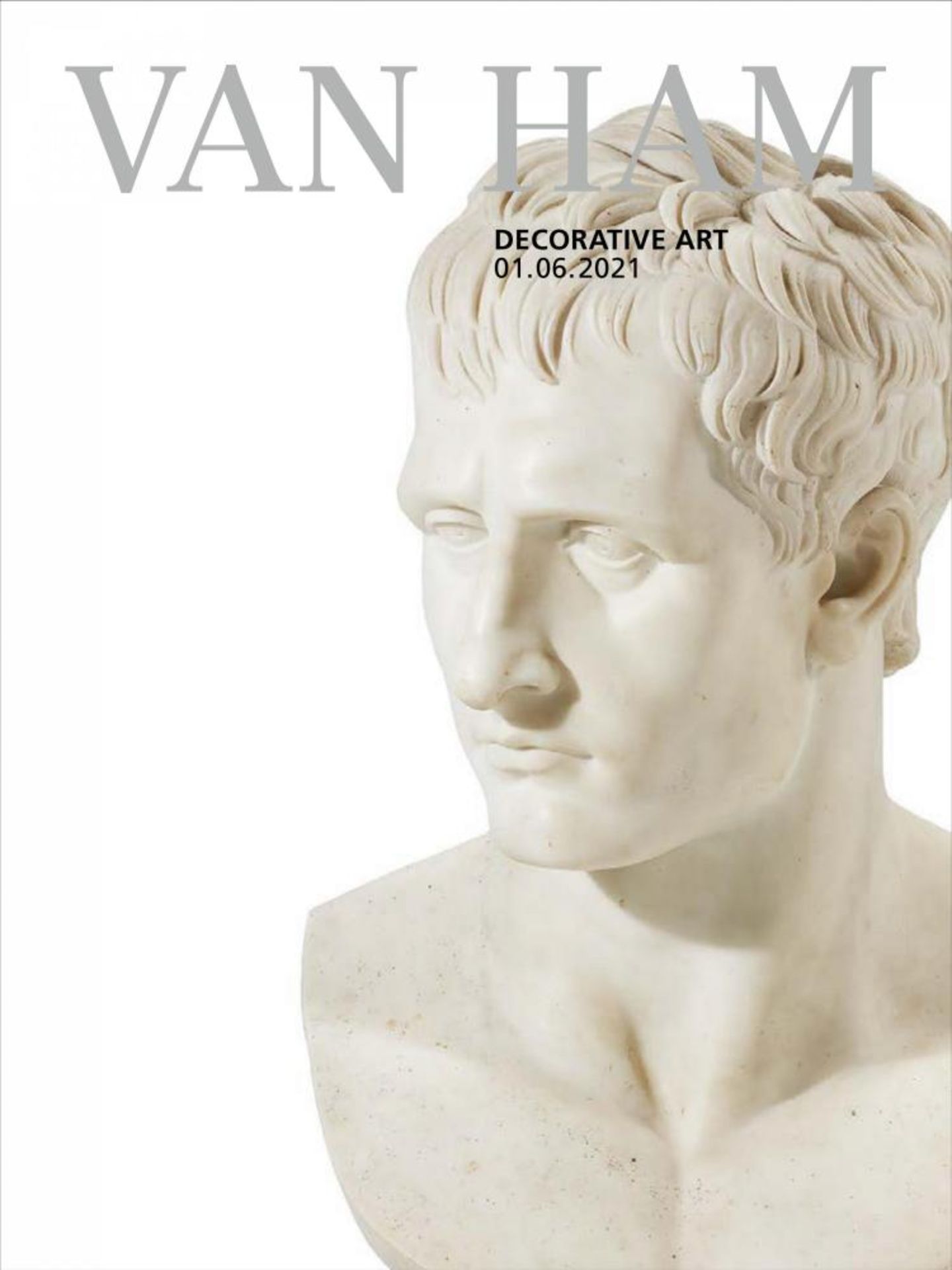 Monumental white marble bust Napoleon I. Bonaparte as Mars Pacificus - Image 6 of 6