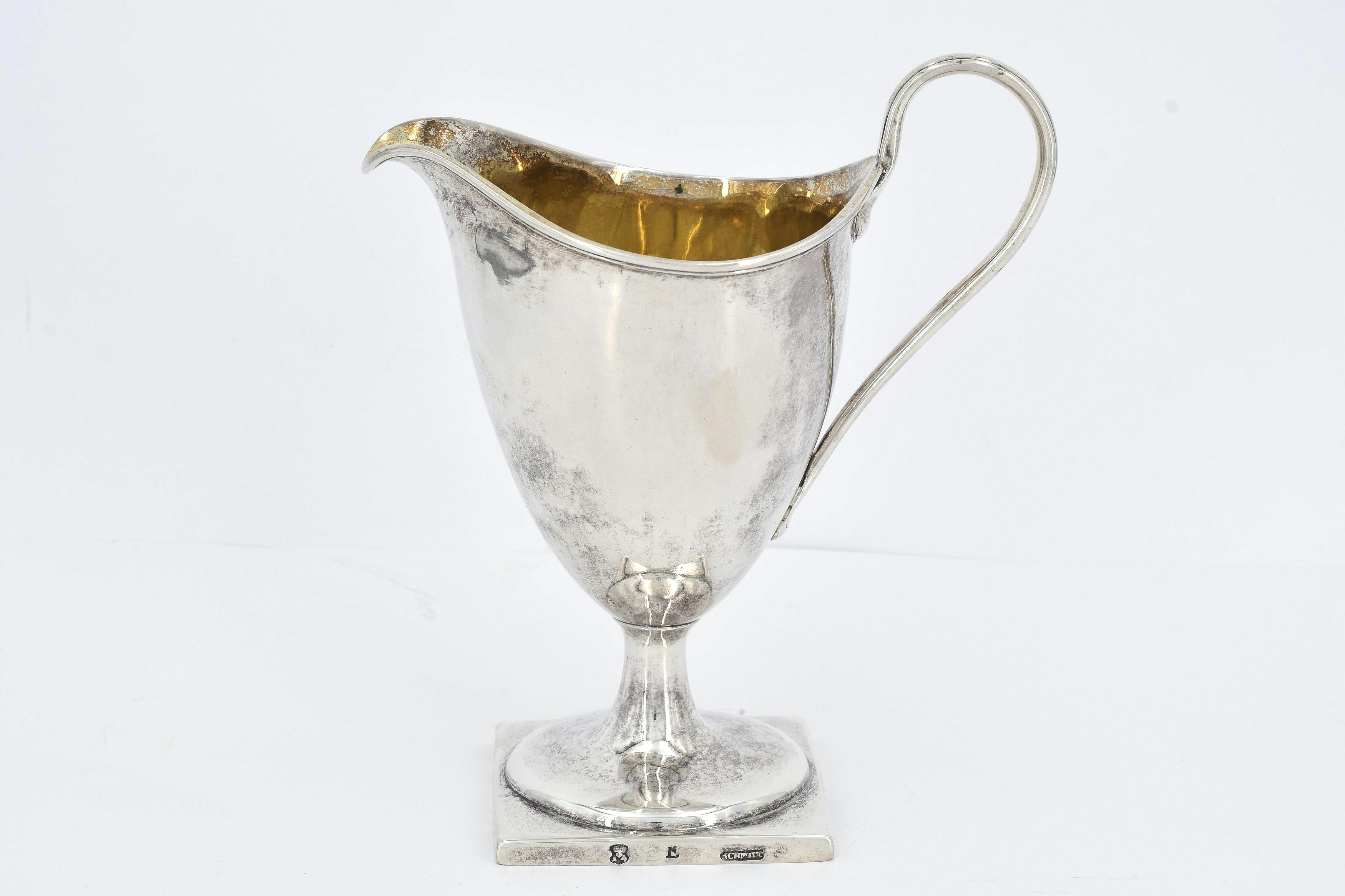 Footed silver milk jug - Image 4 of 8