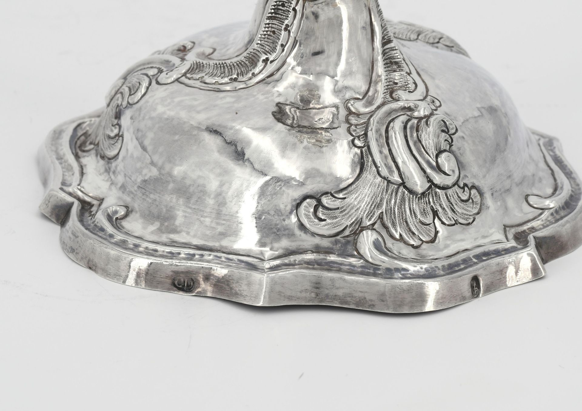 Rococo silver candlestick - Image 7 of 7