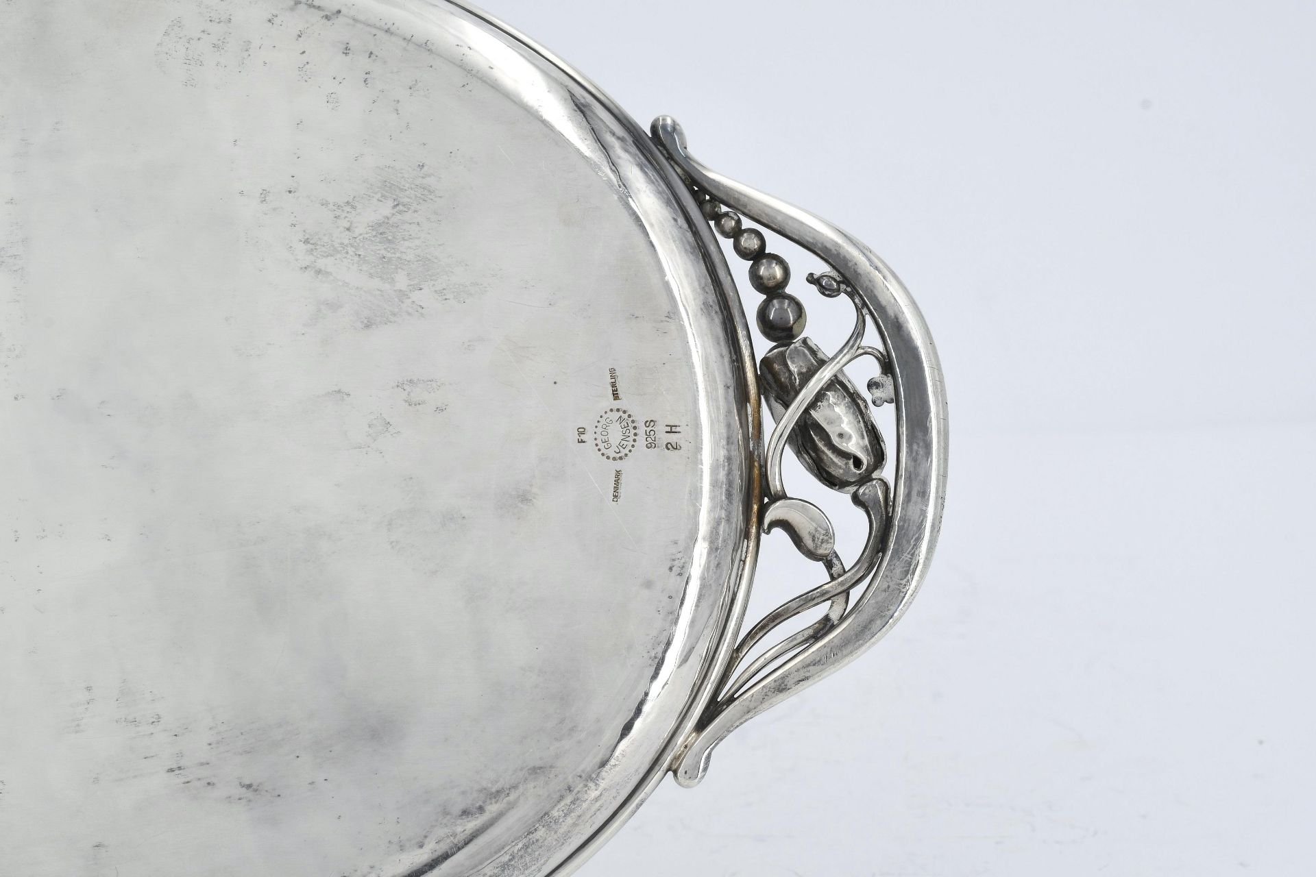 Oval silver tray "Blossom" - Image 4 of 4