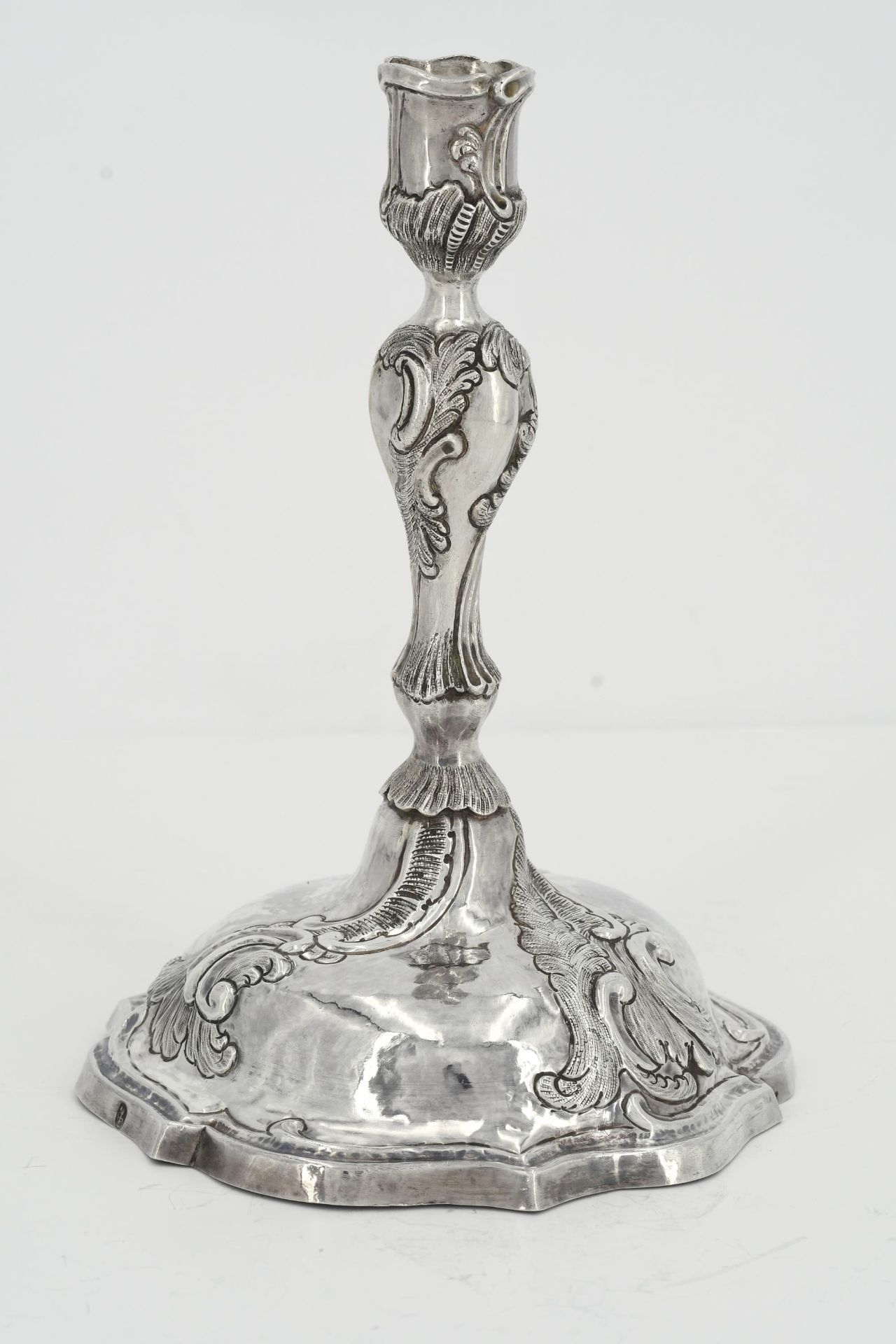 Rococo silver candlestick - Image 5 of 7