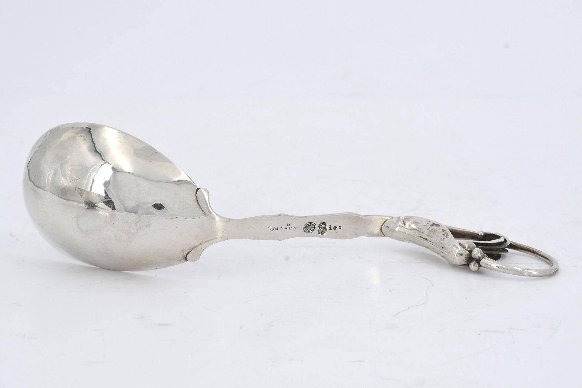 Silver gravy boat and sauce spoon - Image 8 of 8