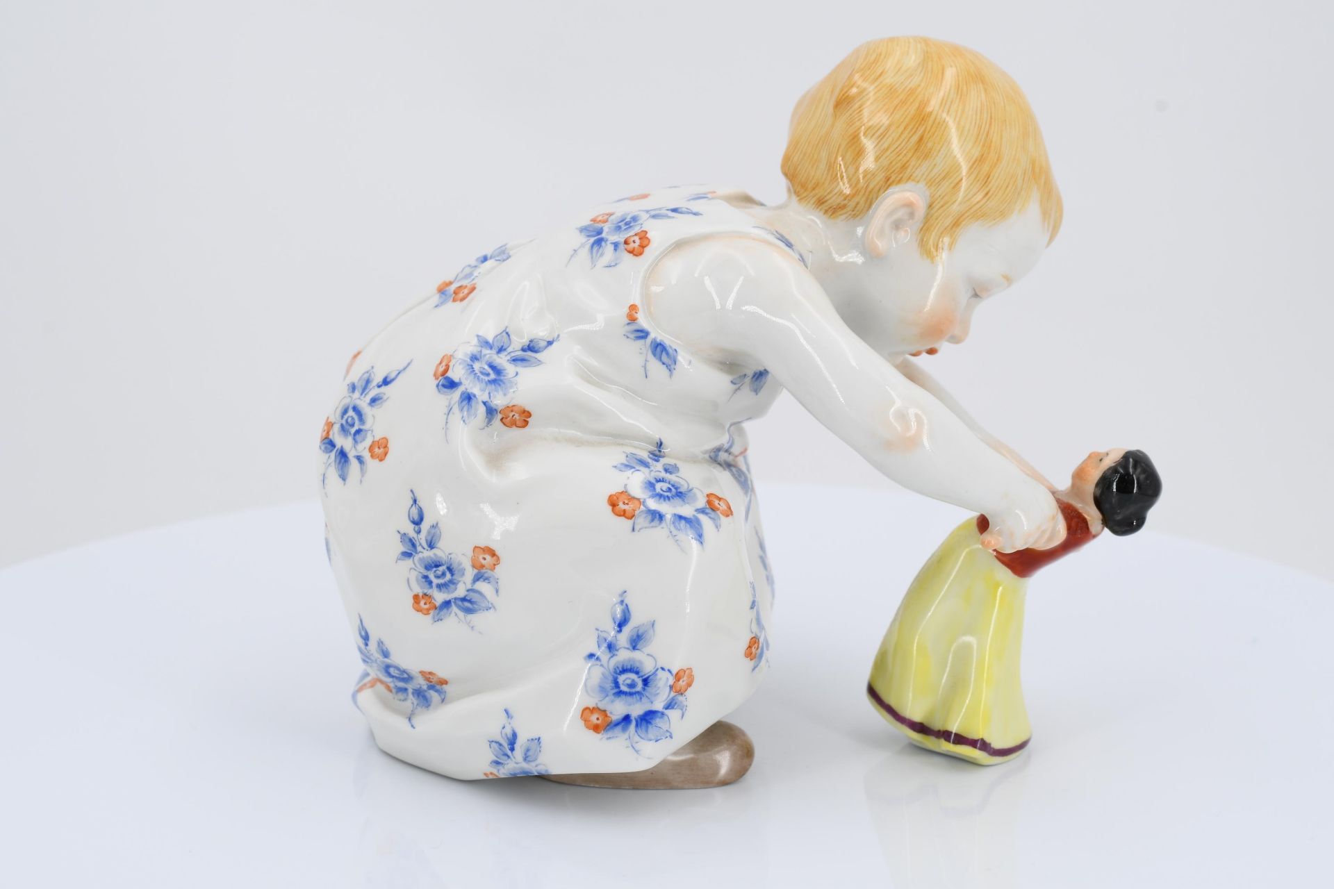 Porcelain figurine of child with doll - Image 5 of 6