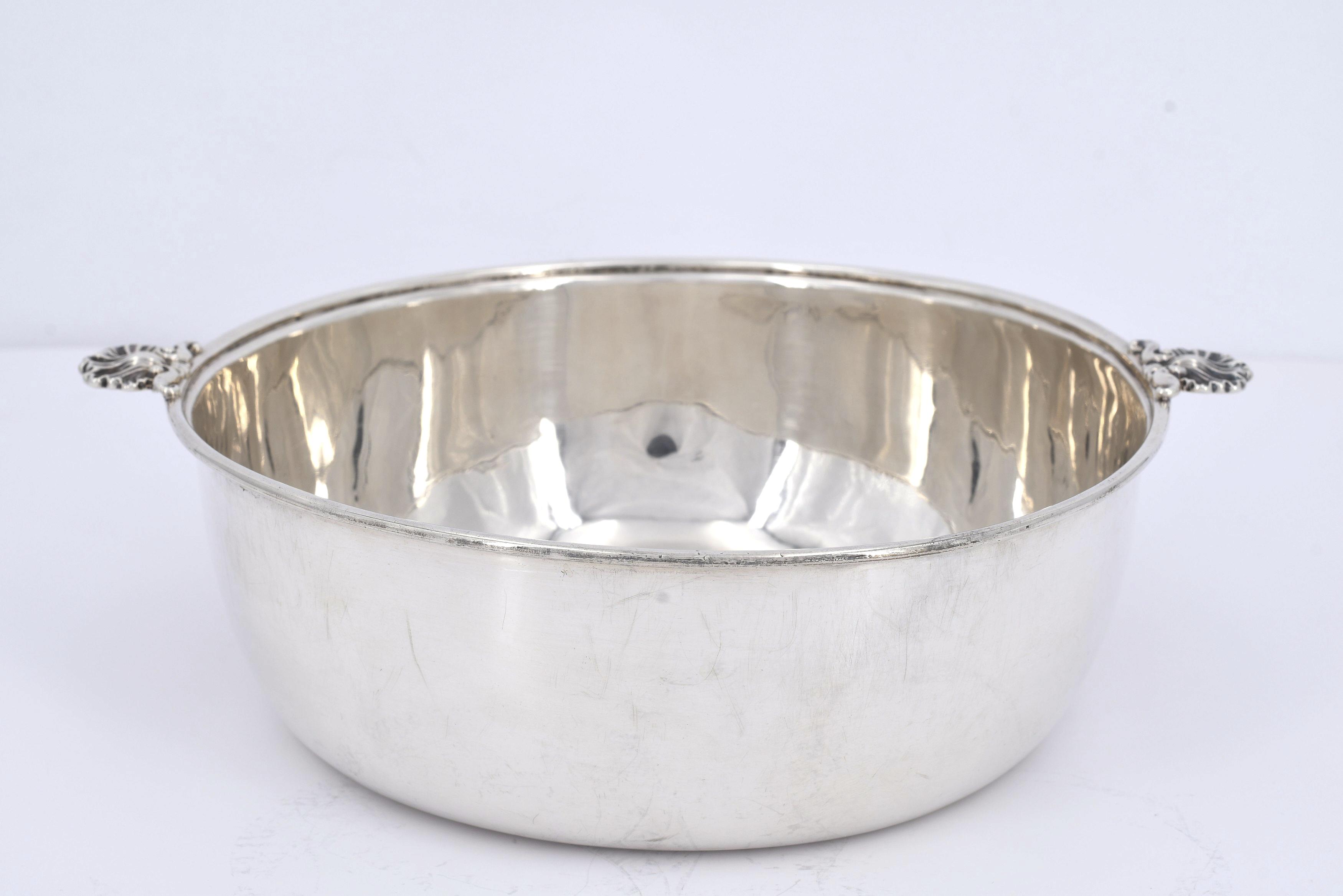 George III silver serving bowl with insert - Image 5 of 7