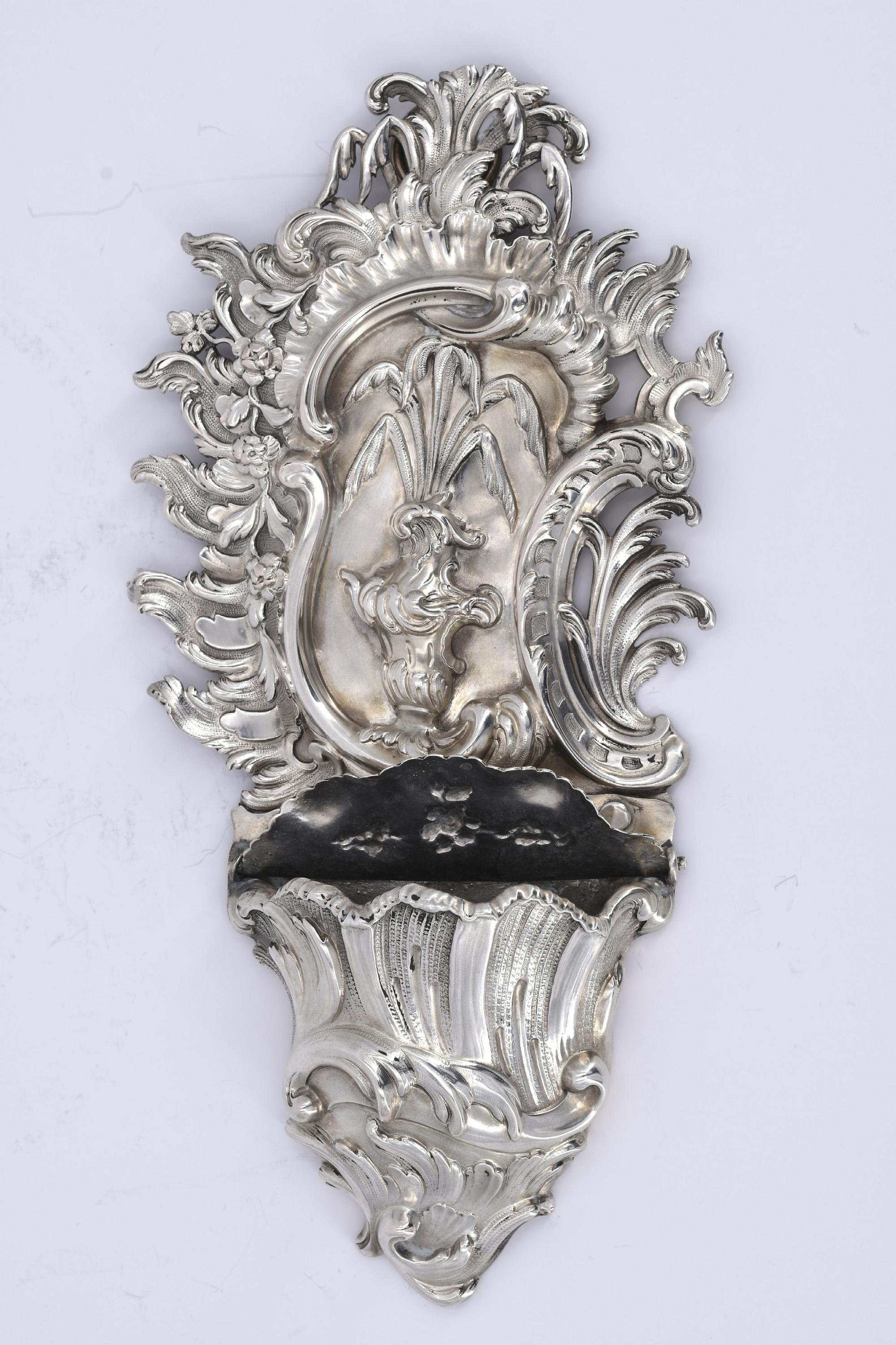 Rococo silver holy water stoup - Image 3 of 4