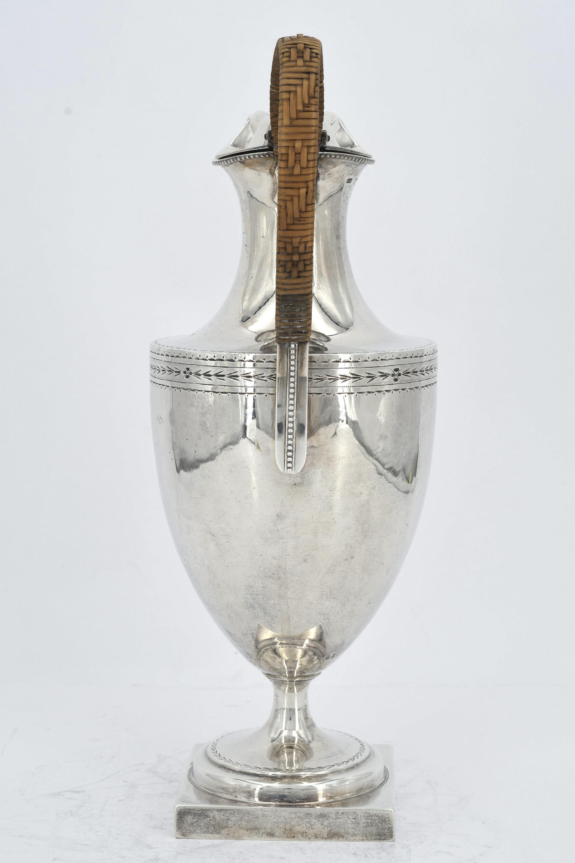 Footed George III silver jug - Image 3 of 8