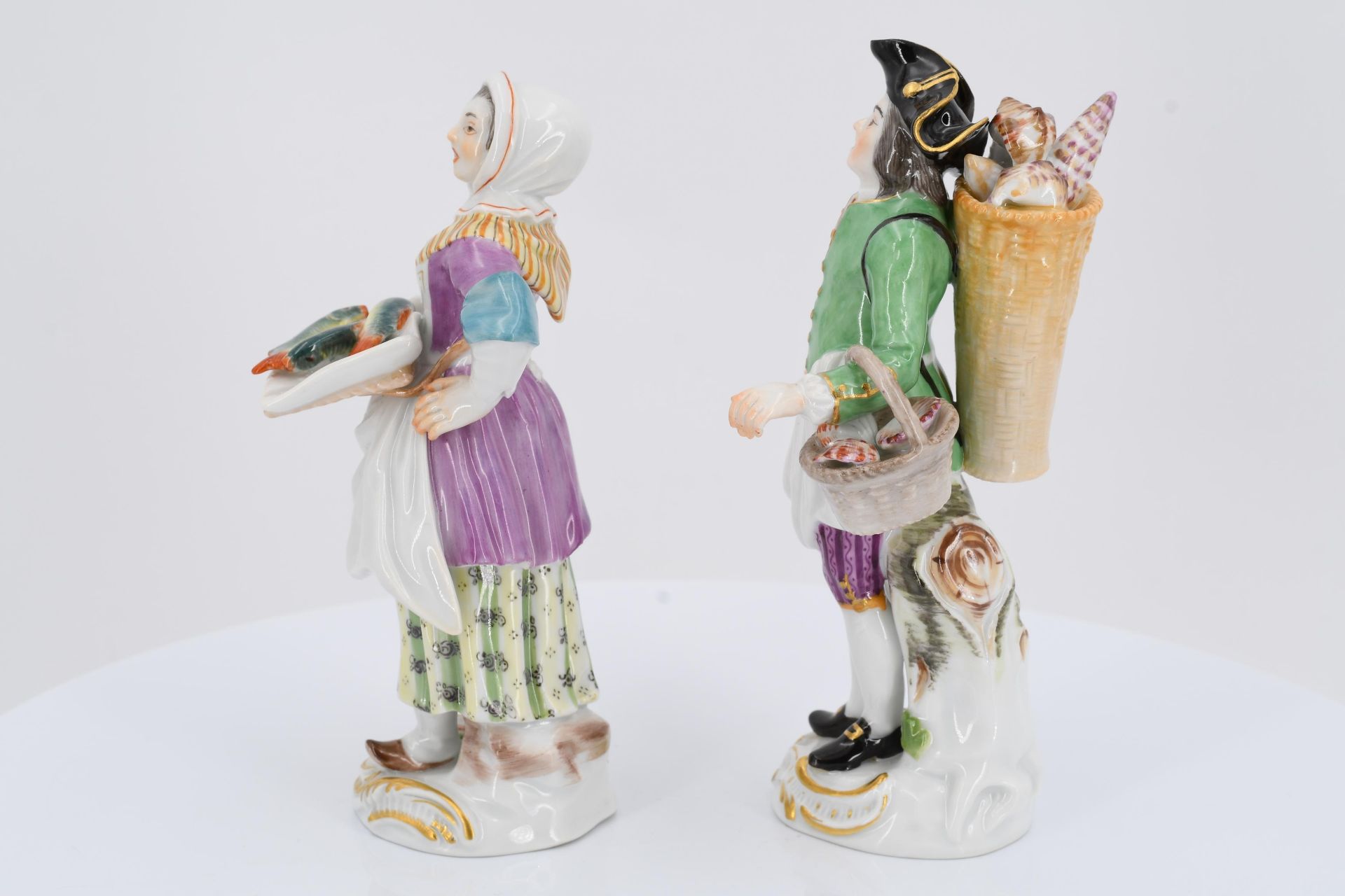 12 porcelain figurines from a series "Cris de Paris" - Image 23 of 27