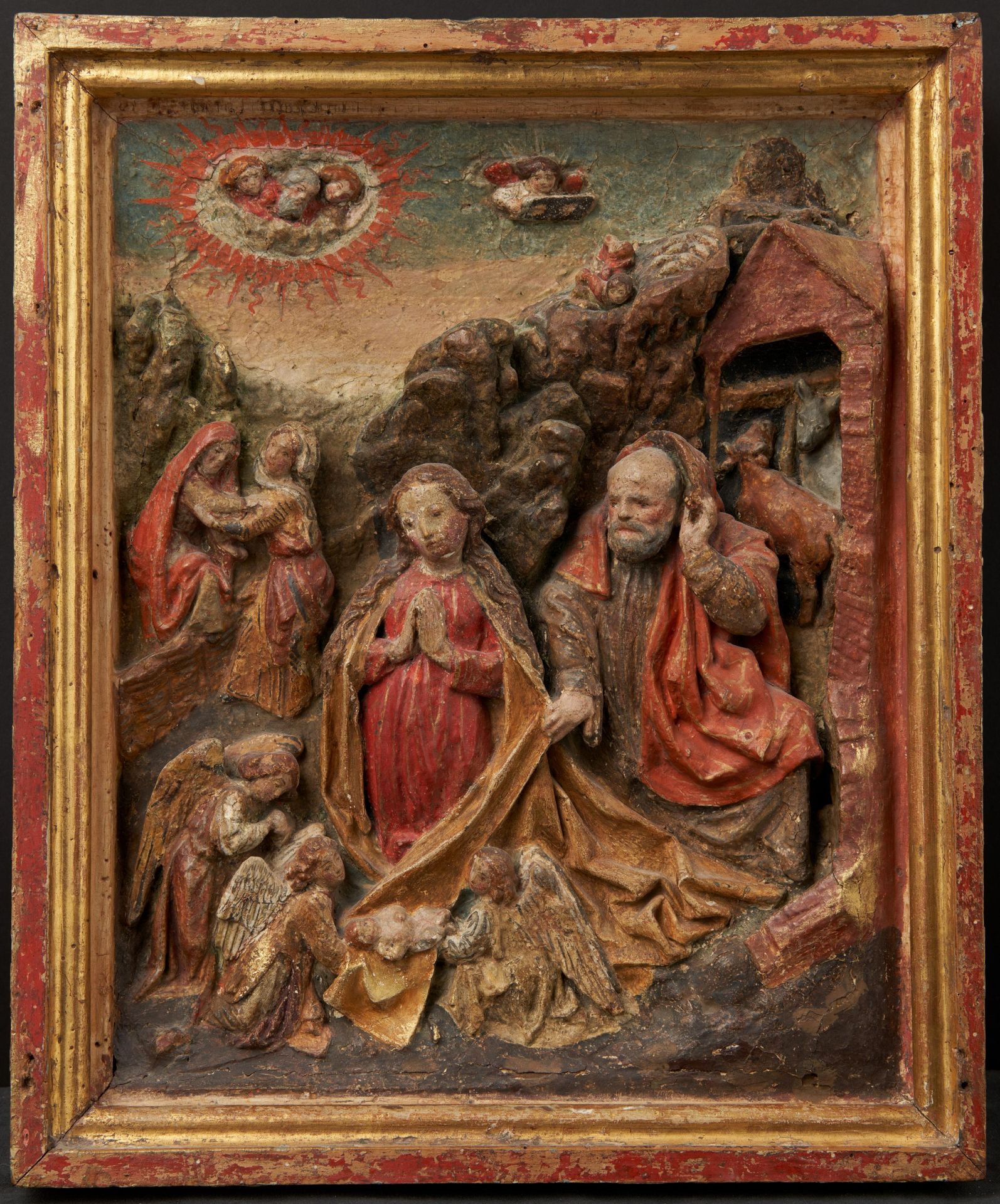 German School: Relief with The Visitation and Nativity - Image 2 of 3