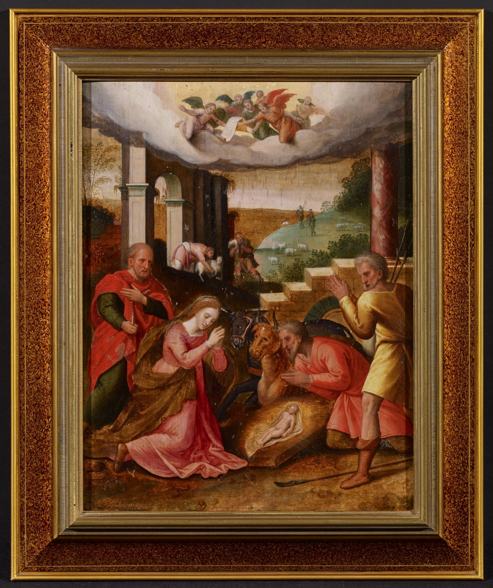 Flemish School: Adoration of the Shepherds - Image 2 of 4