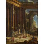 Pietro Cappelli: Capriccio mit Architektur und Figuren