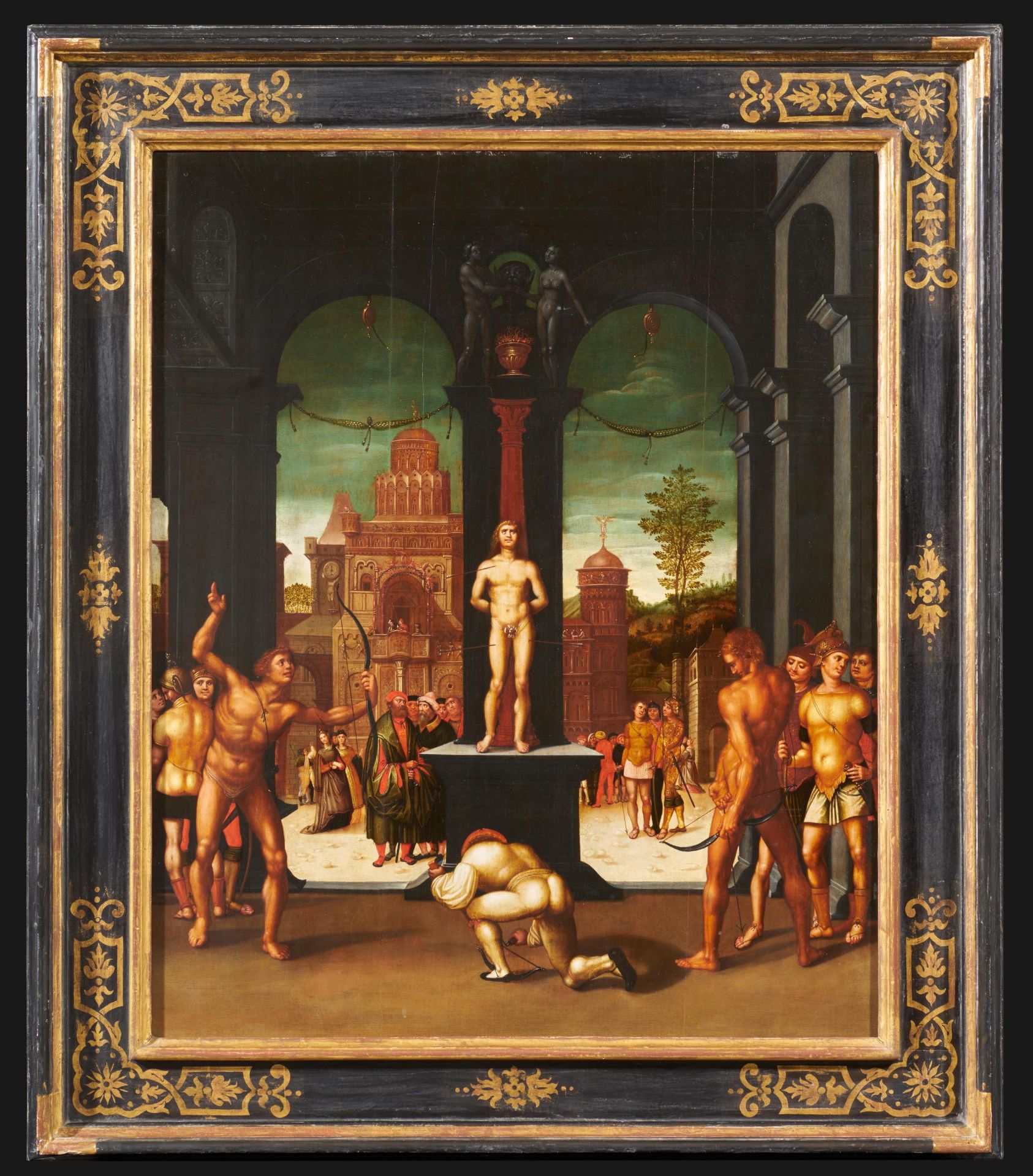 Fernando Yánez de la Almedina active in Castile from 1506 to 1531: Martyrdom of Saint Sebastian - Image 2 of 4