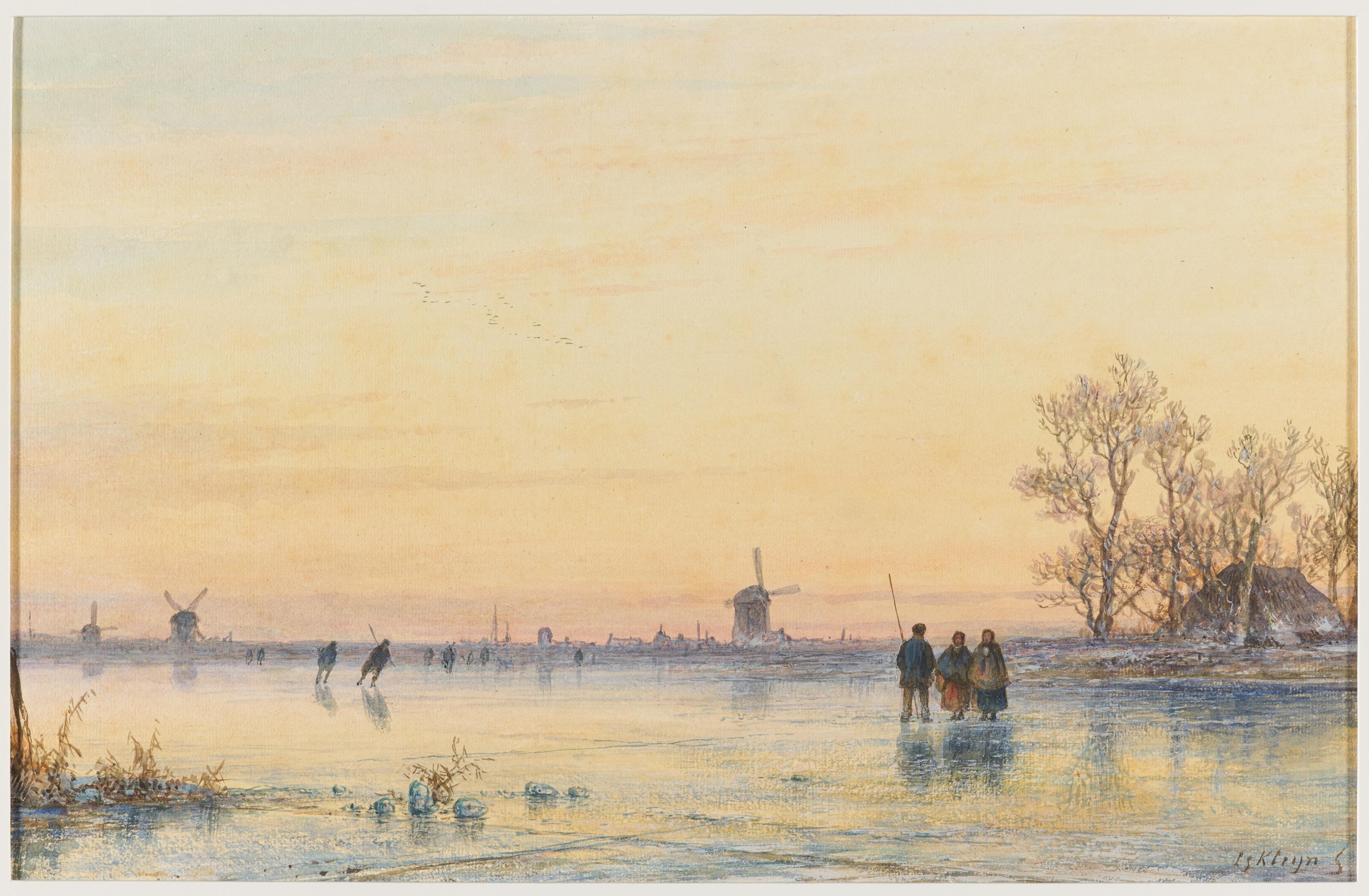 Lodewijk Johannes Kleijn 1817 Loosduinen - 1897 Den Haag: Winter Evening - Image 2 of 4