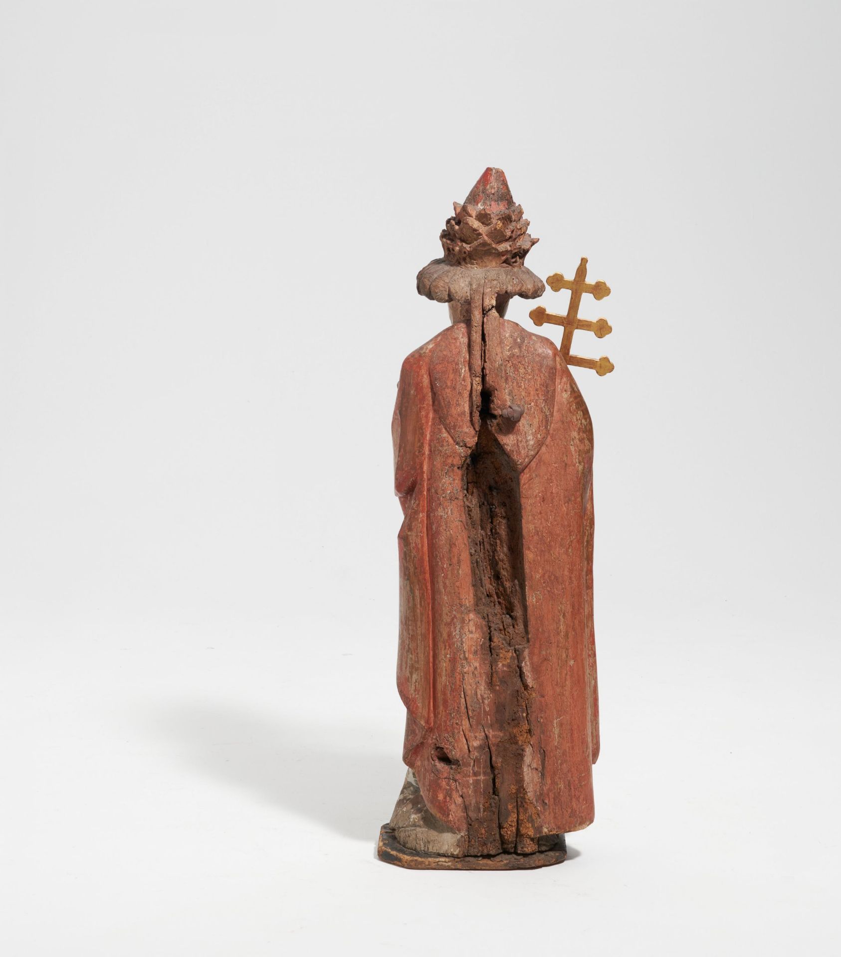 Eastern French school: Saint Cornelius with Cross Staff and Horn - Image 3 of 12