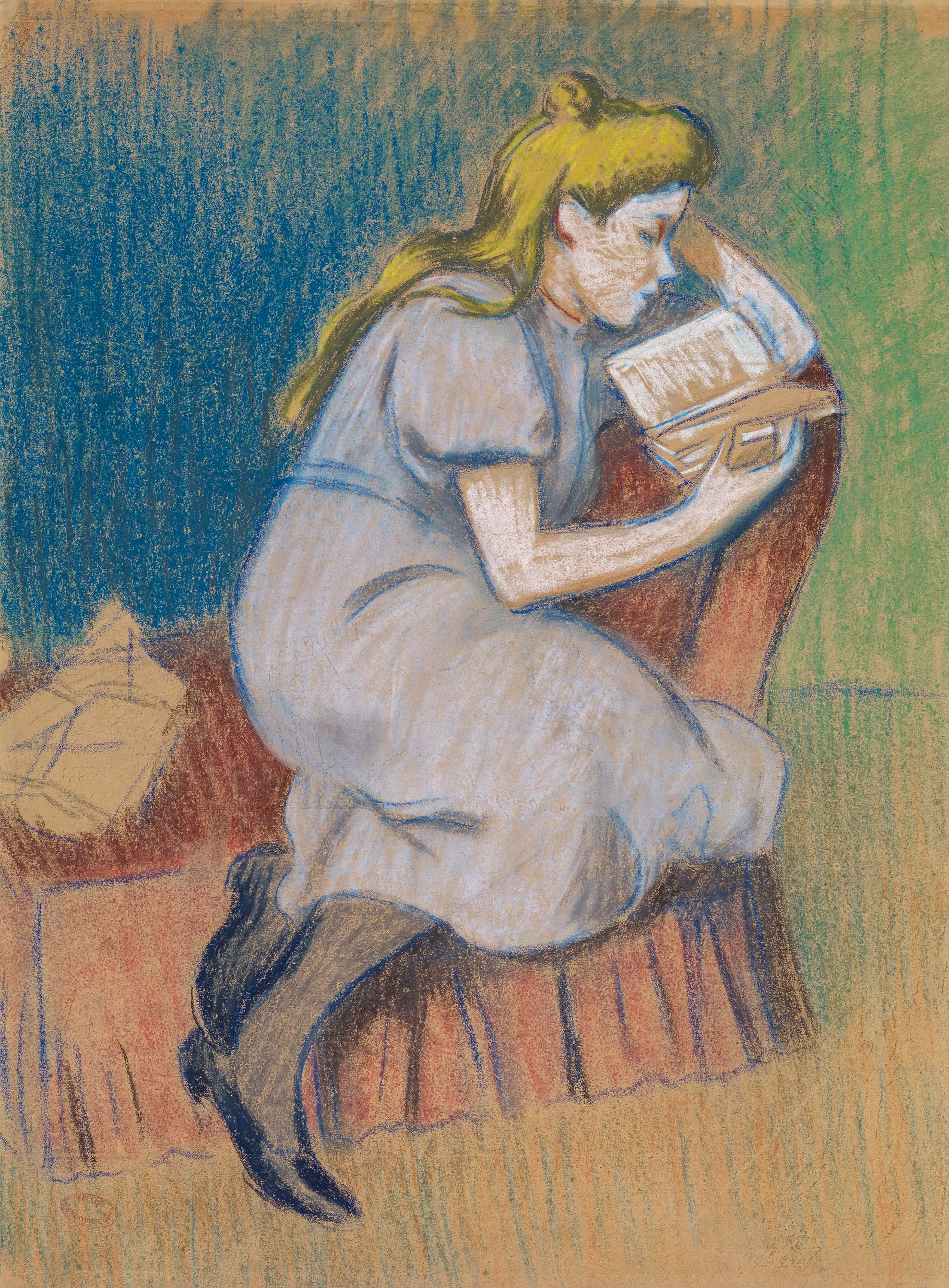 Federico Zandomeneghi 1841 Venice - 1917 Paris: Reading Girl