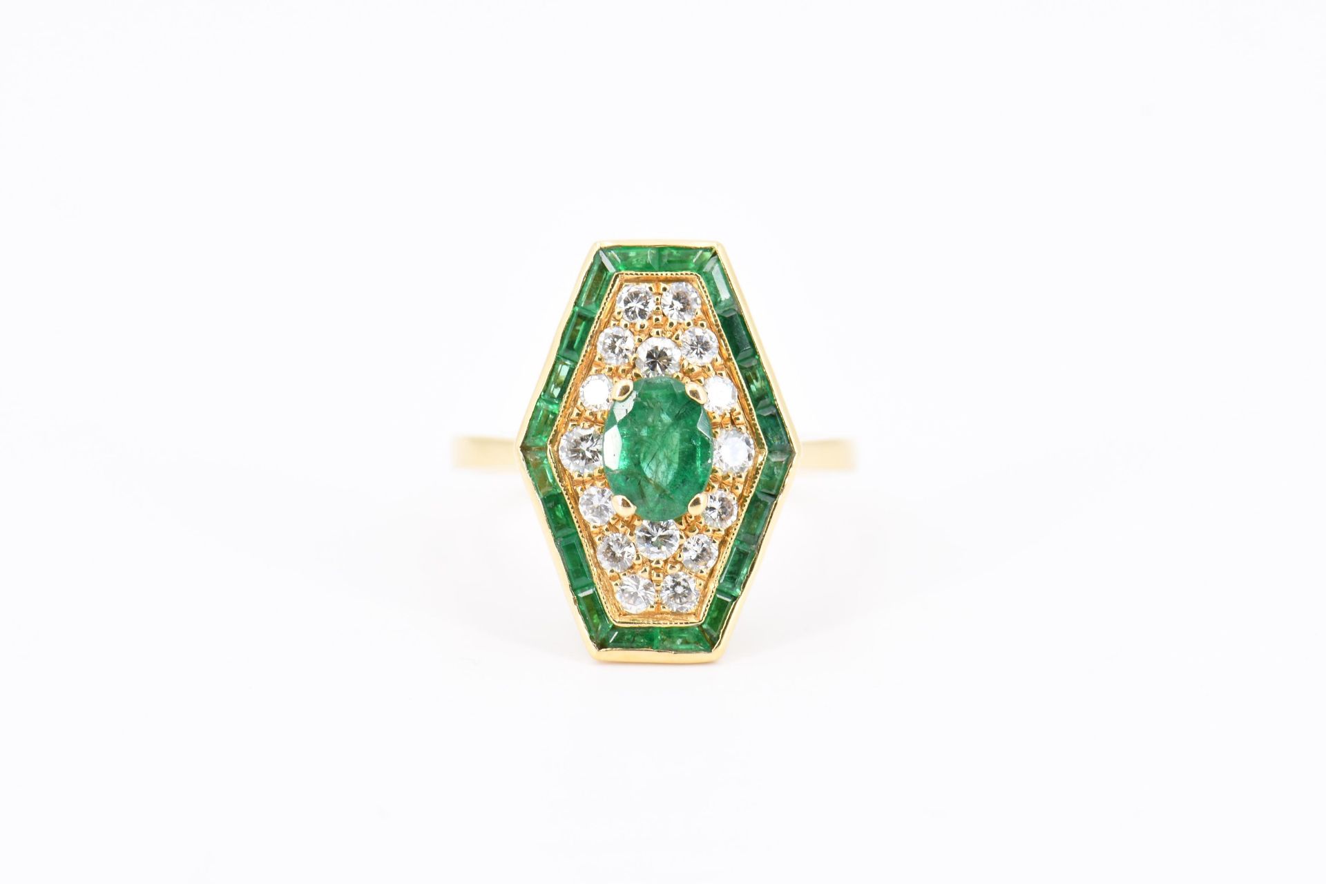Smaragd-Diamant-Ring - Bild 2 aus 5