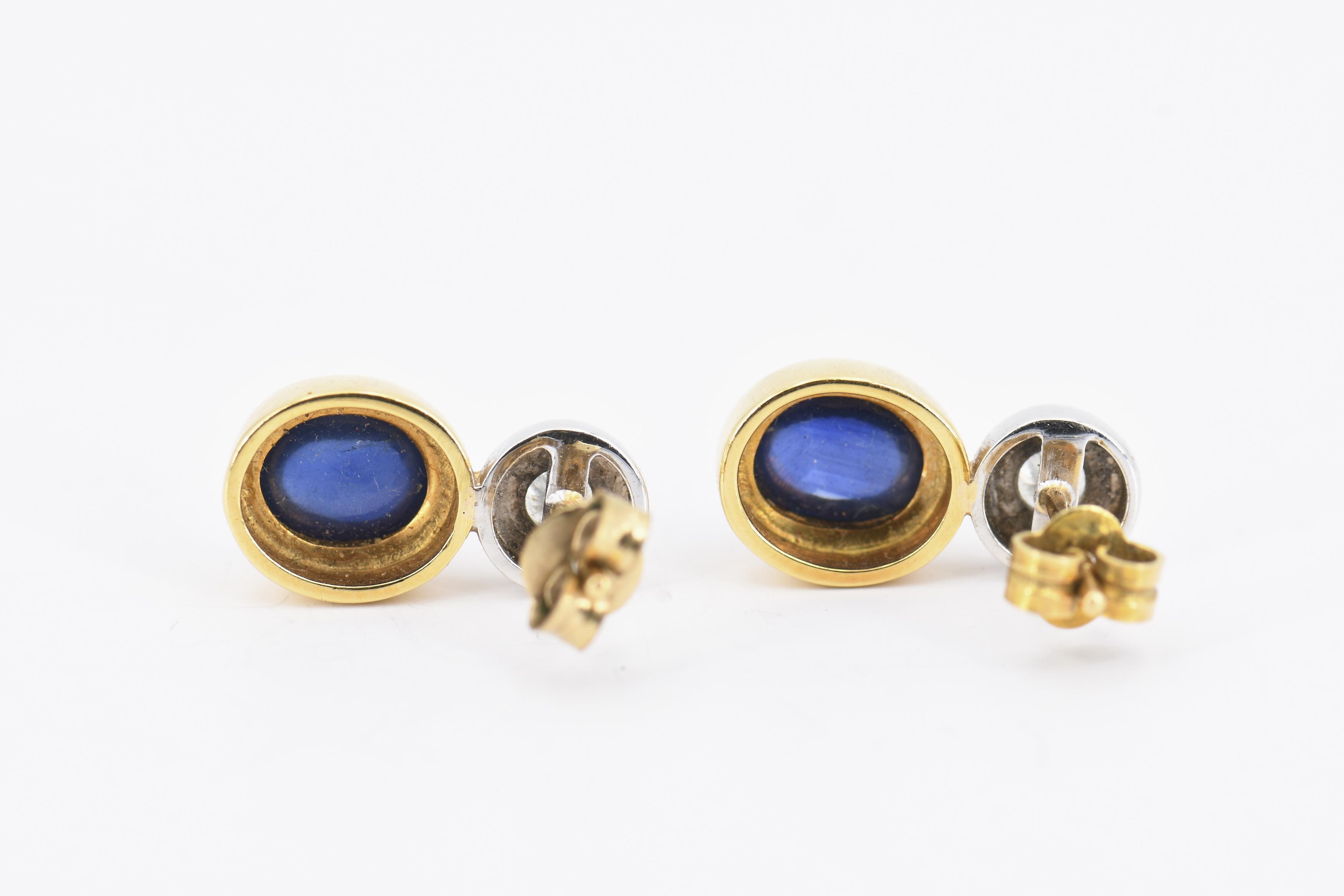 Sapphire-Diamond-Set: Necklace and Ear Studs - Image 5 of 8