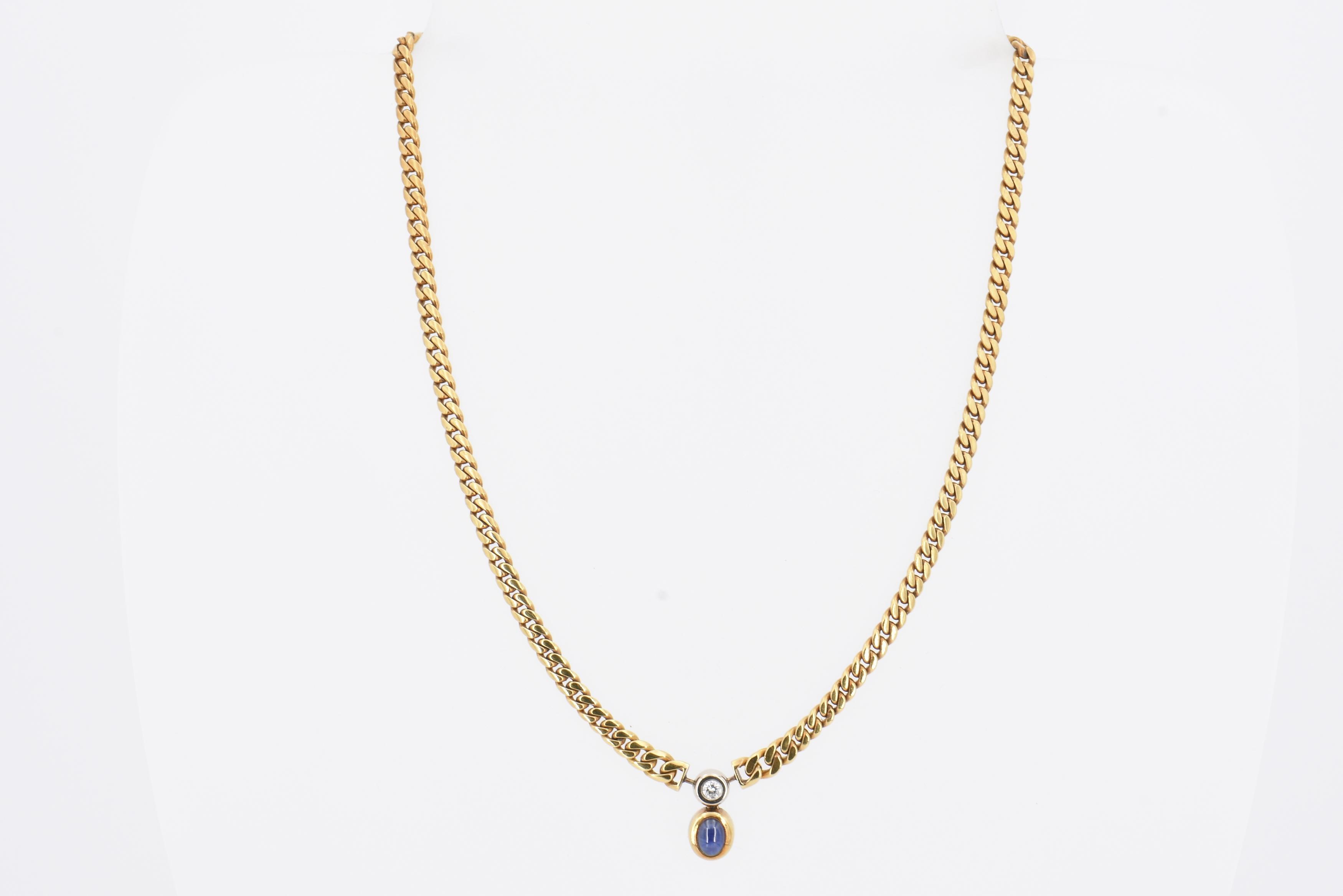 Sapphire-Diamond-Set: Necklace and Ear Studs - Image 6 of 8