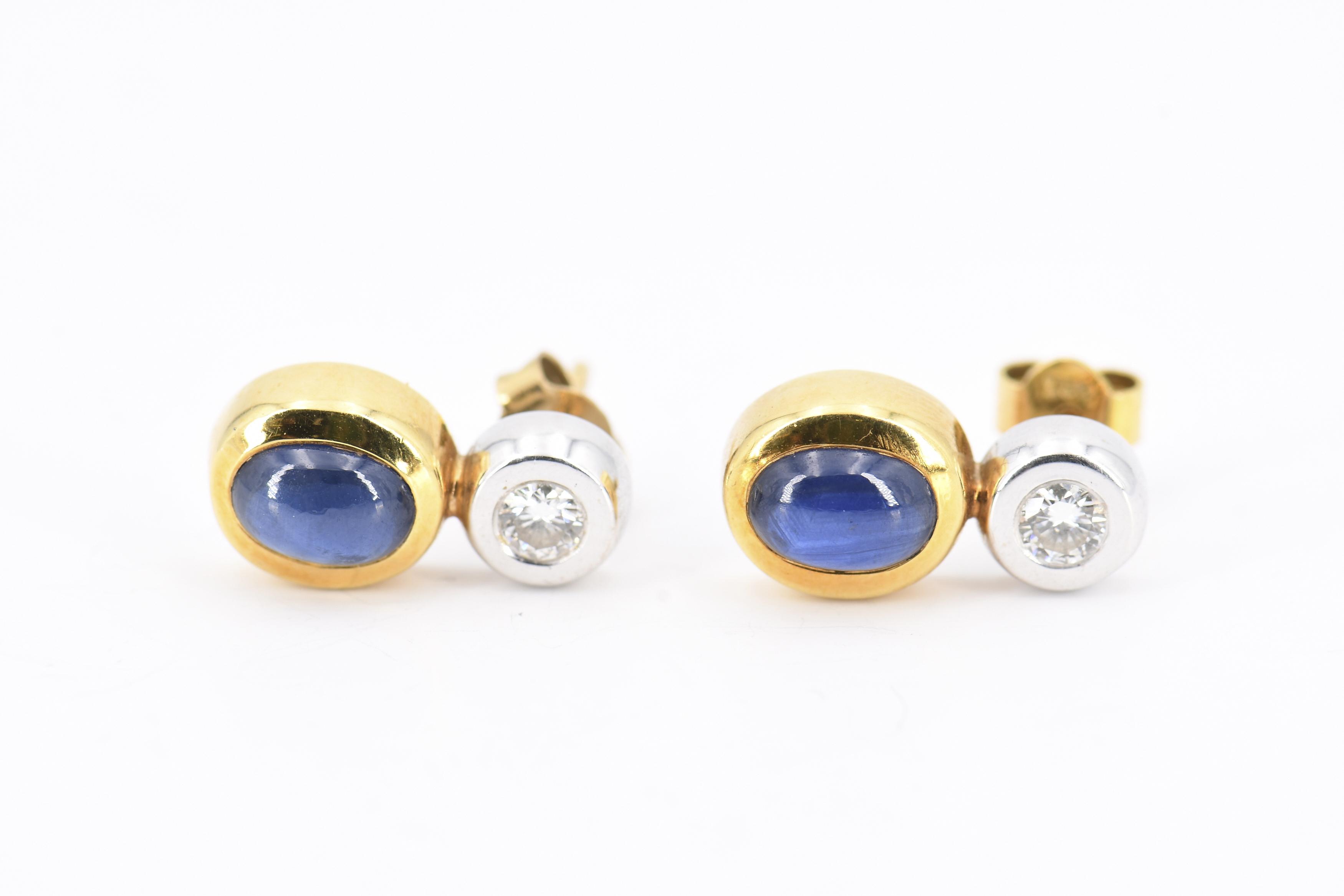 Sapphire-Diamond-Set: Necklace and Ear Studs - Image 4 of 8