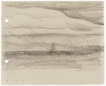 Lyonel Feininger: Wolken und Segelboot