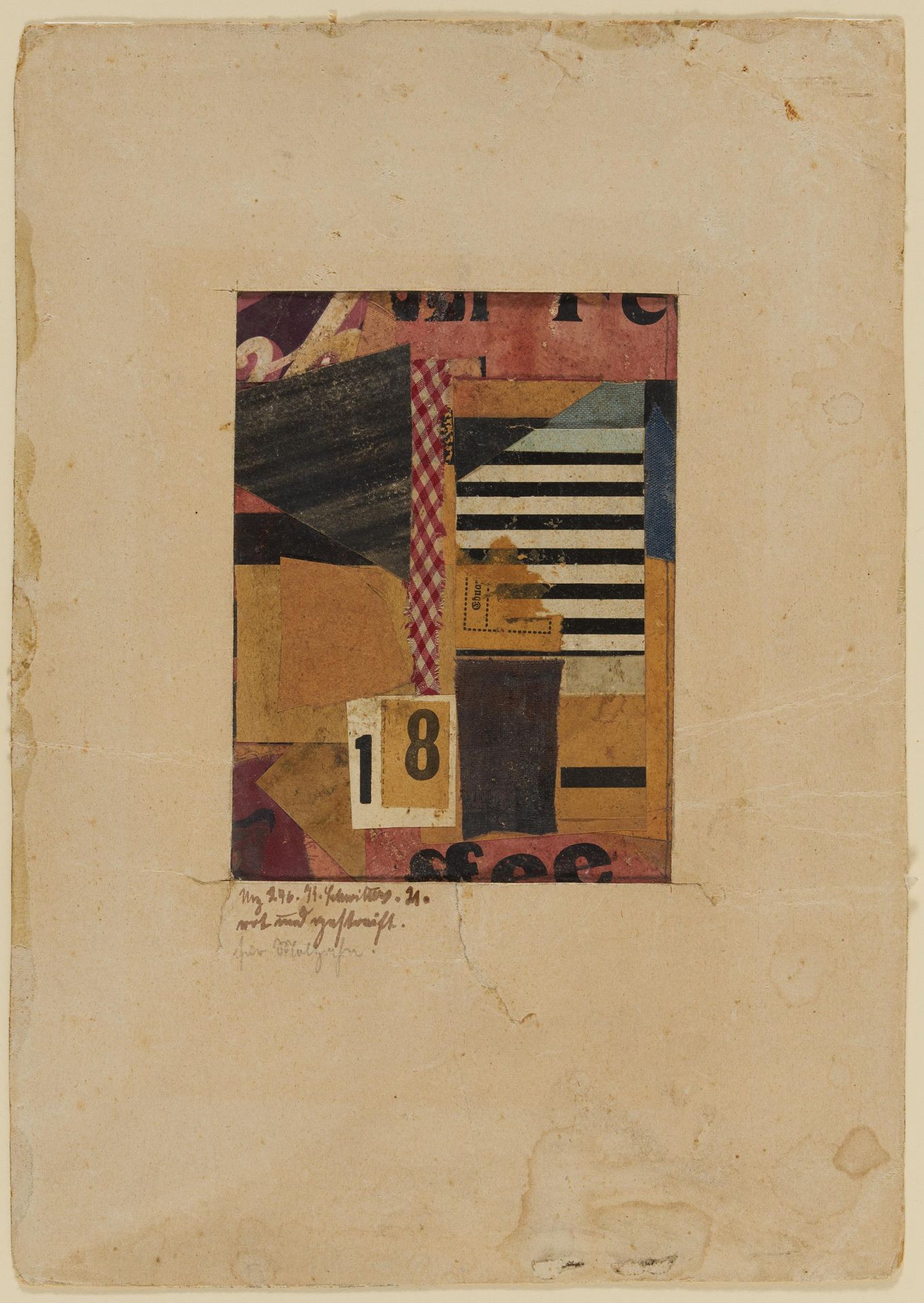 Kurt Schwitters: Mz 246. rot und gestreift - Image 2 of 4