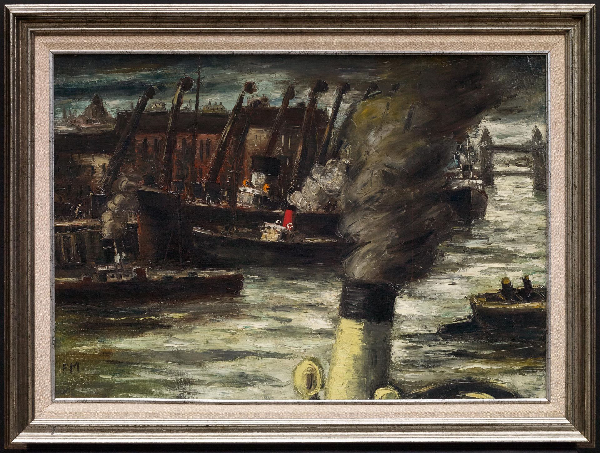 Frans Masereel: Port de Londres (fumées de rémorqueurs) - Image 2 of 4