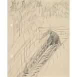 Lyonel Feininger: Tunnel in Stadtlandschaft mit durchfahrendem Zug