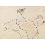 Ernst Ludwig Kirchner: Liegender Mann und Sitzende im Roten Rock