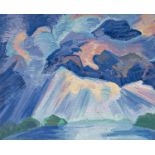 Fritz Schaefler: Blauer See und Himmel