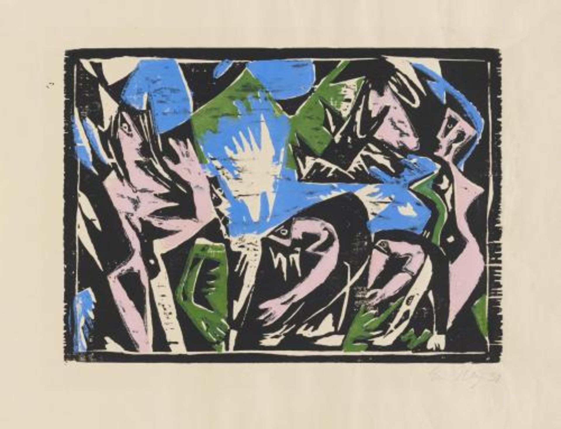 Ernst Wilhelm Nay: Fünf Badende in Lofoten