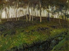 Otto Modersohn: Birkenwald am Kanal