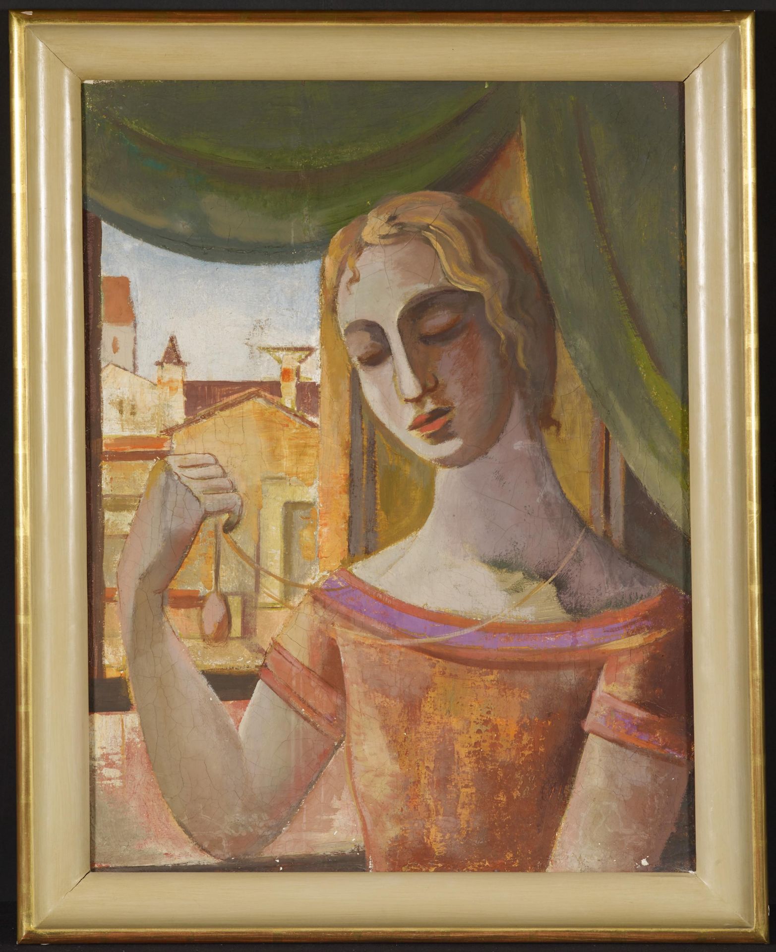 César Klein: Frau mit Amulett am Fenster - Image 2 of 4