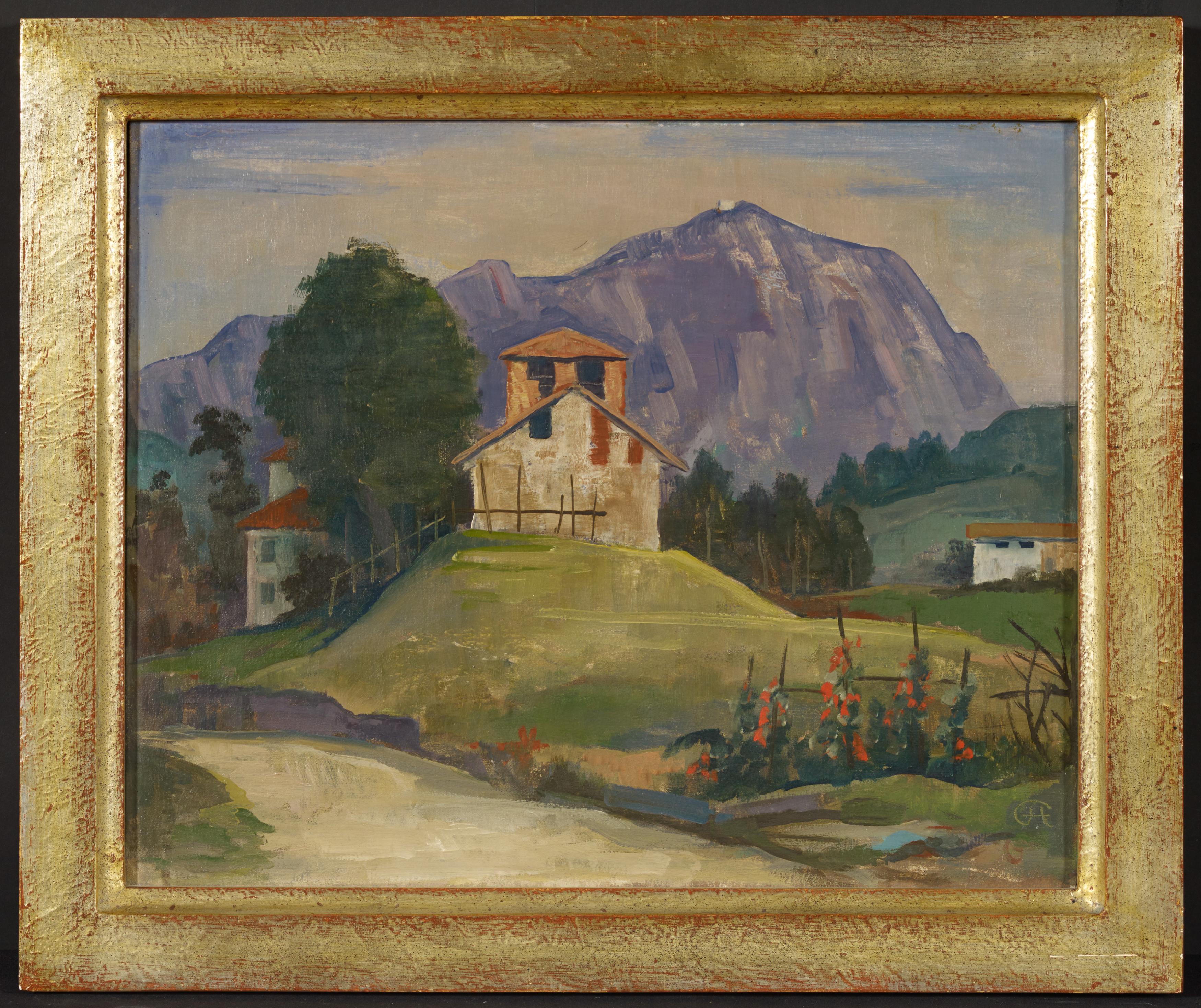 Karl Hofer: Haus auf dem Hügel (mit Monte Generoso) - Image 2 of 3