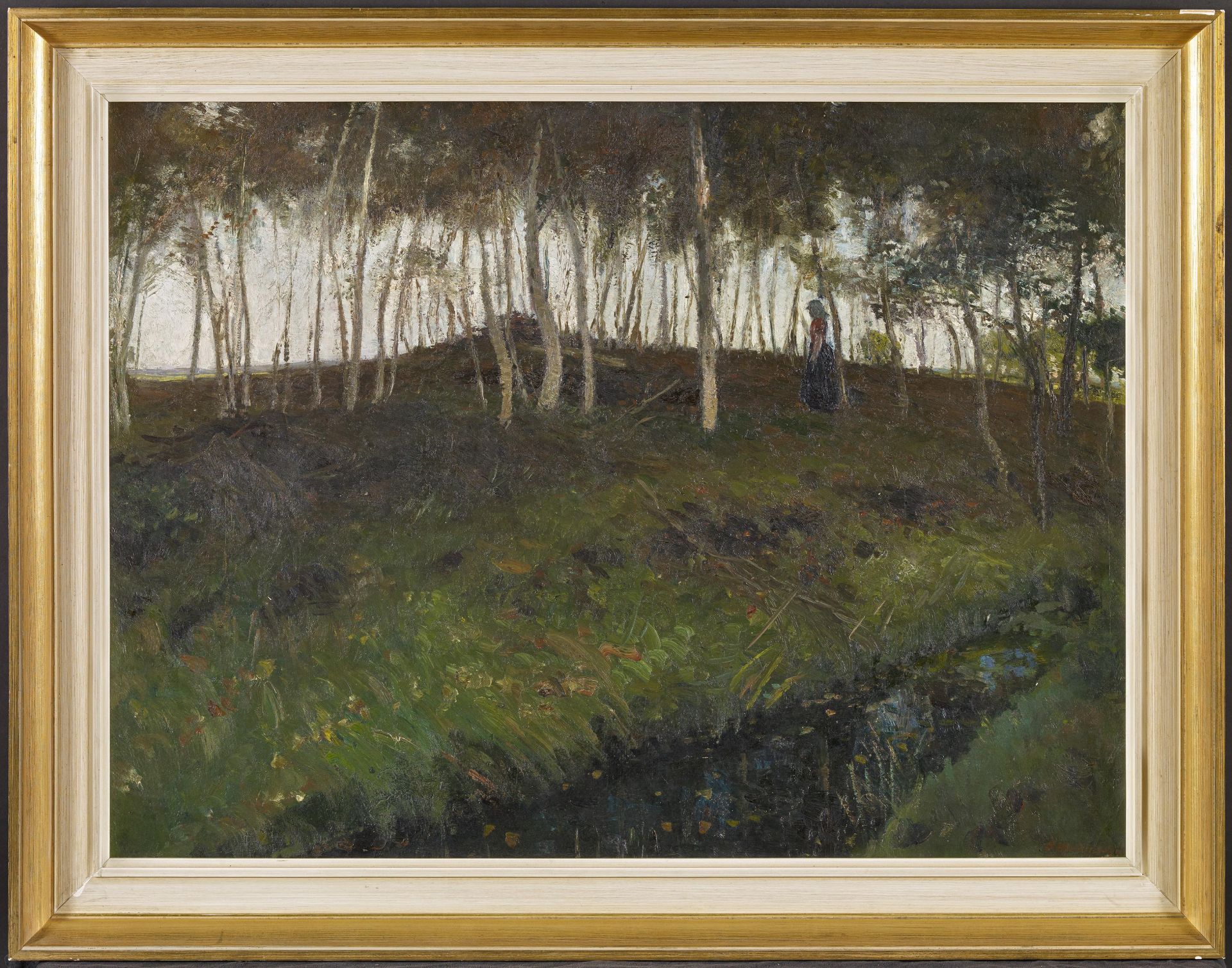 Otto Modersohn: Birkenwald am Kanal - Image 2 of 3