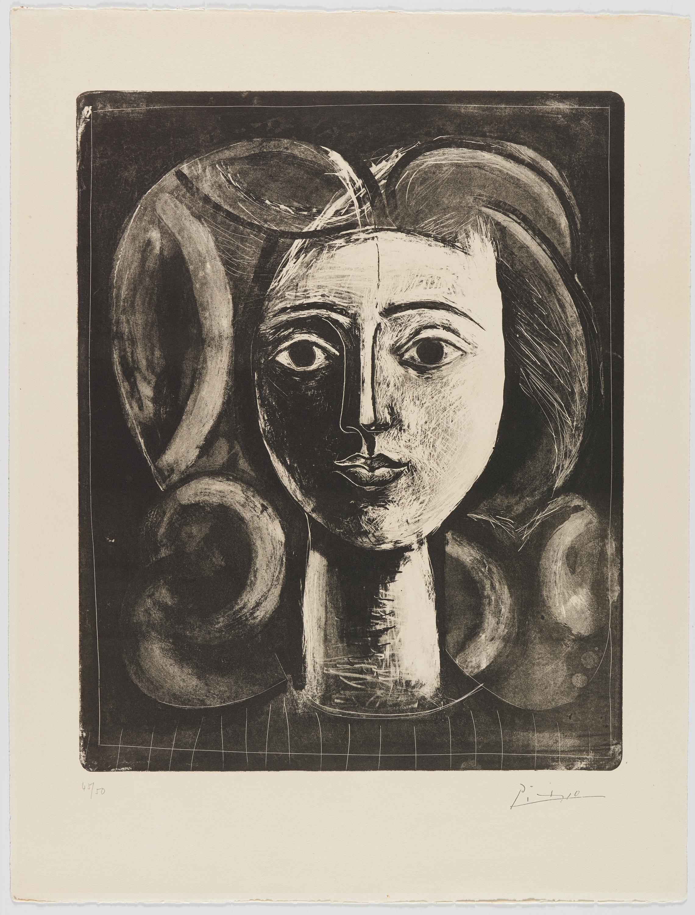 Pablo Picasso: Tête de jeune fille - Image 2 of 4
