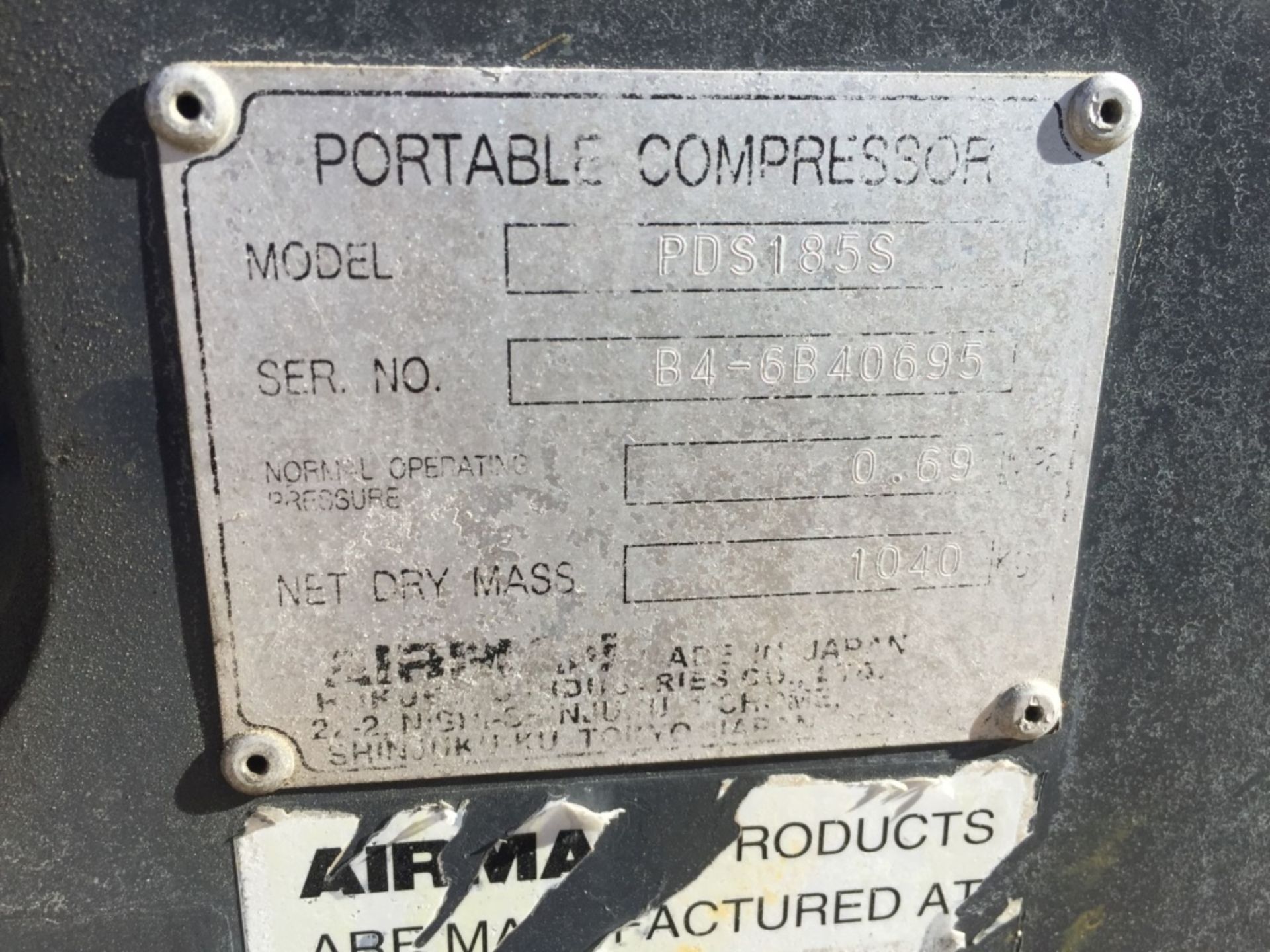 Airman PDS185S 185 CFM Air Compressor, - Image 21 of 24