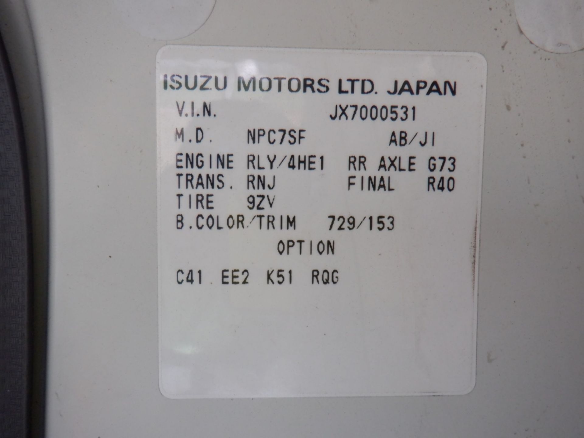 Isuzu NPR HD Van Truck, - Image 20 of 21